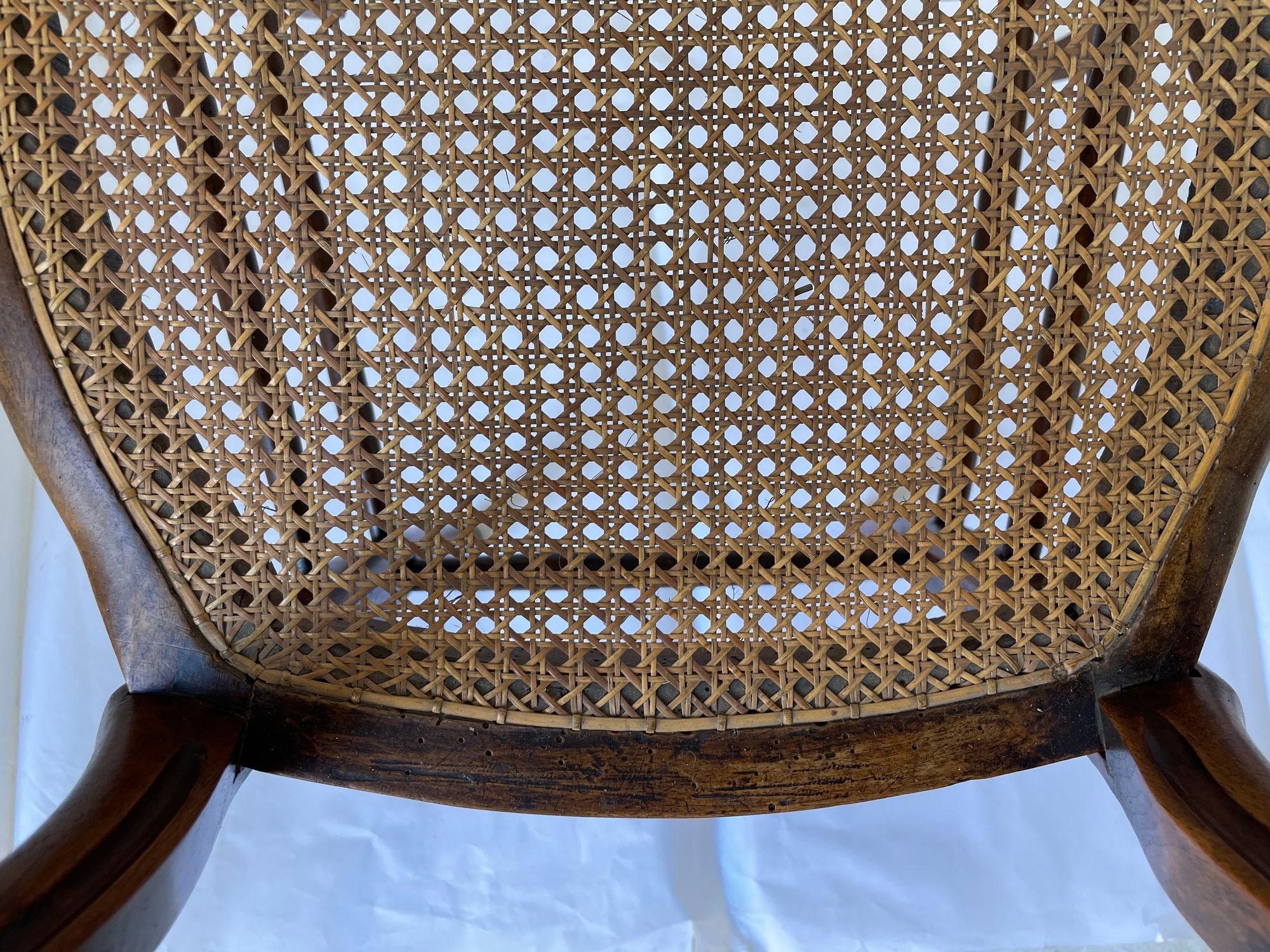 Pair of 19th Century French Provincial Walnut Caned Chairs 14