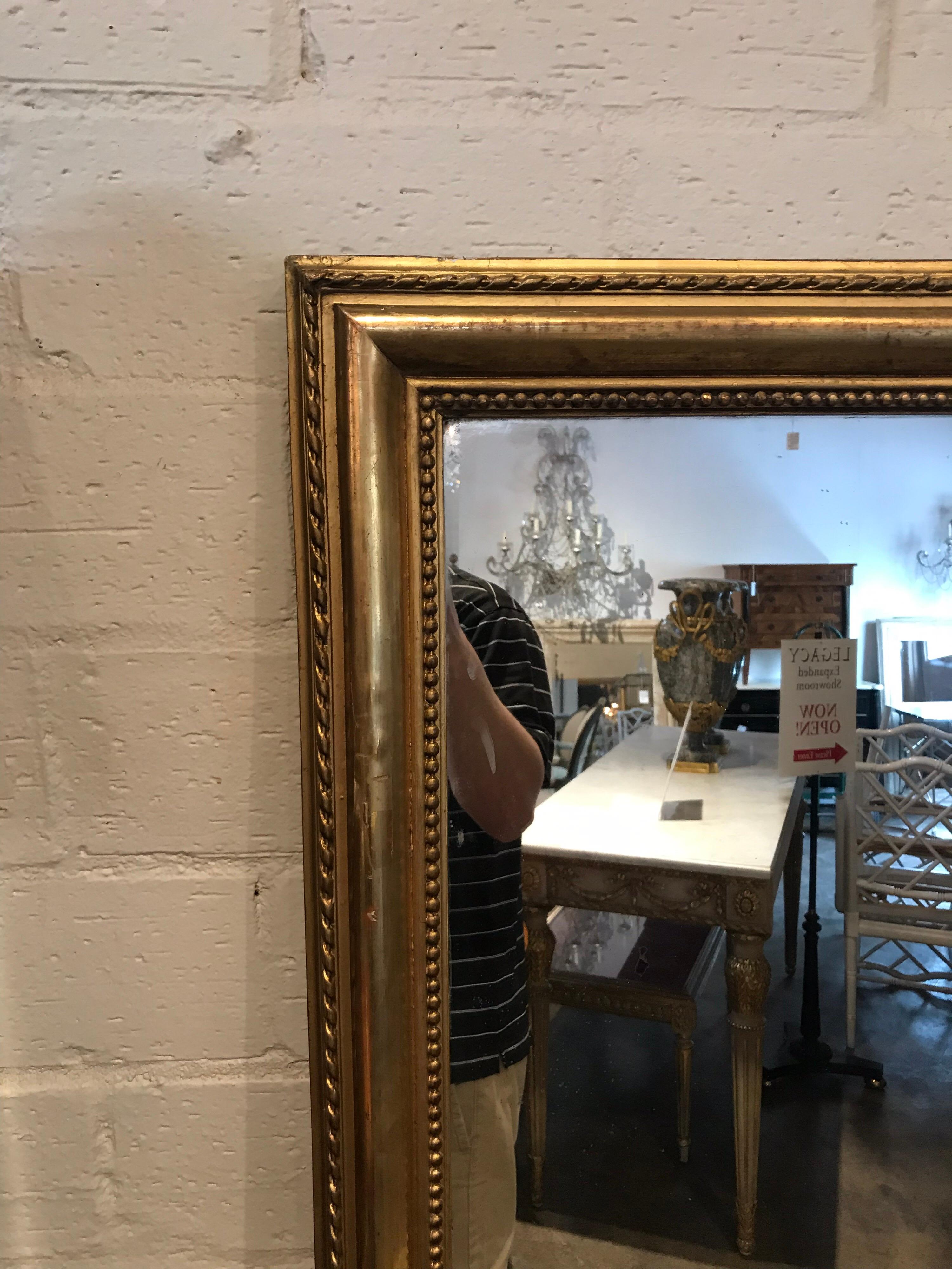 Very nice pair of French Directoire' giltwood mirrors. An excellent addition to a living room or dining room. Sold separately.