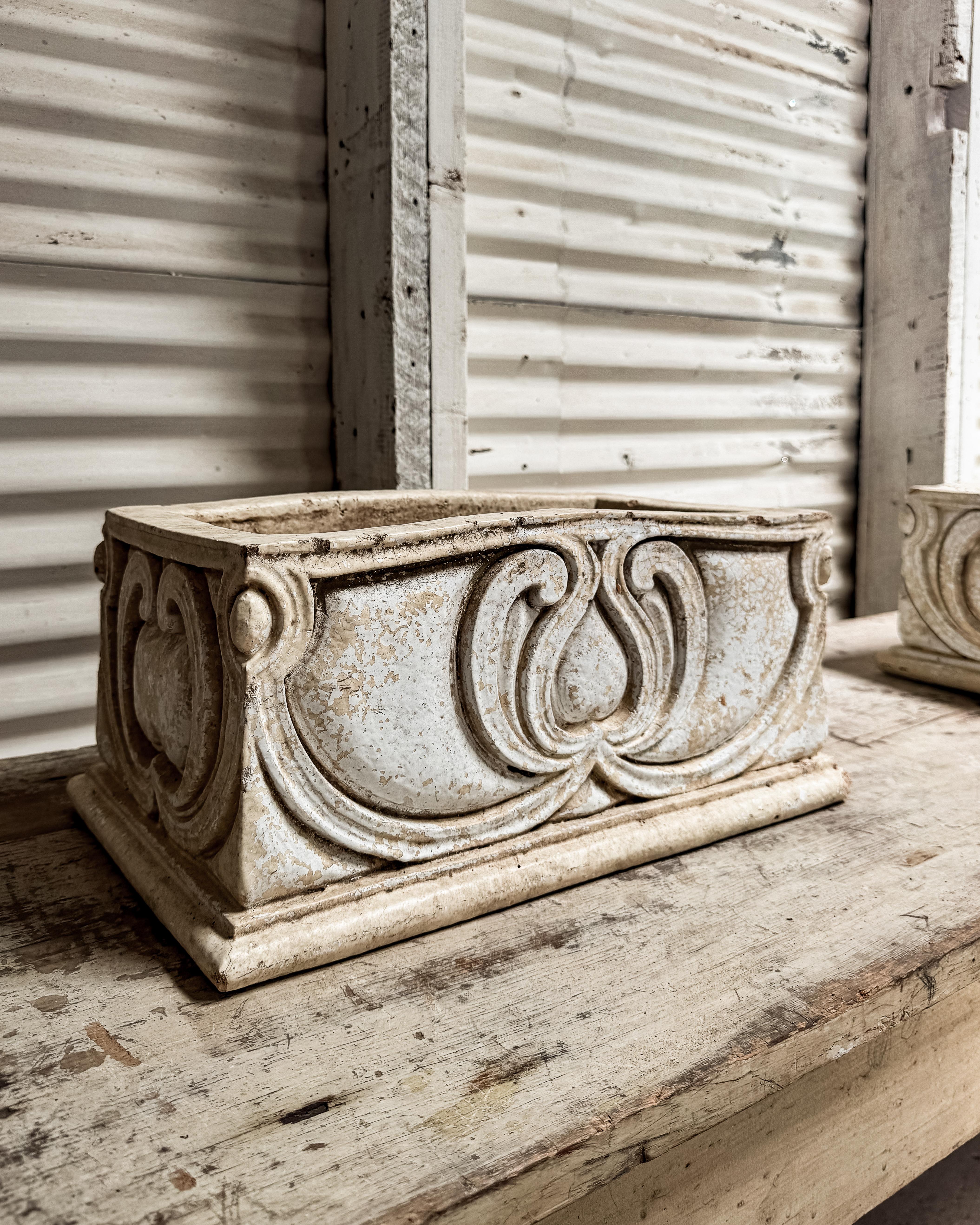 Pair of 19th Century French Rectangular Planters For Sale 8