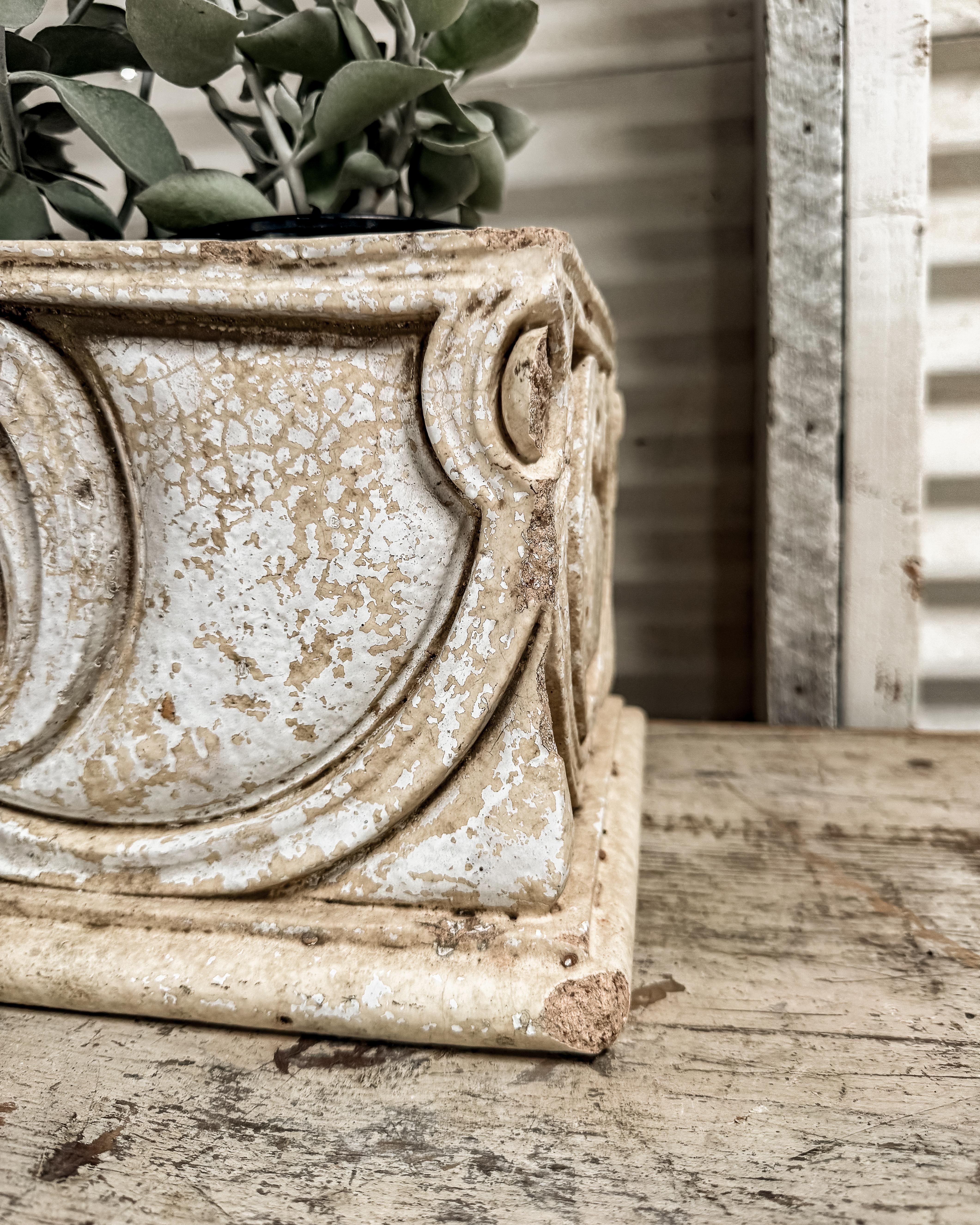 Ceramic Pair of 19th Century French Rectangular Planters For Sale