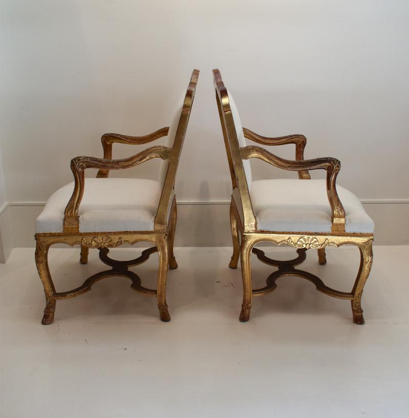 Regency Paire de Fauteuil Régence français du 19ème siècle en vente