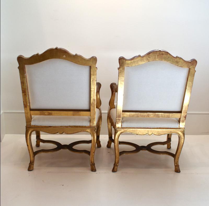 Français Paire de Fauteuil Régence français du 19ème siècle en vente