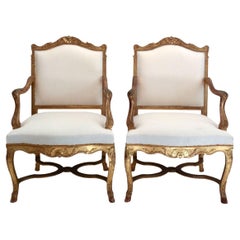 Pair of 19th Century French Regence Fauteuil