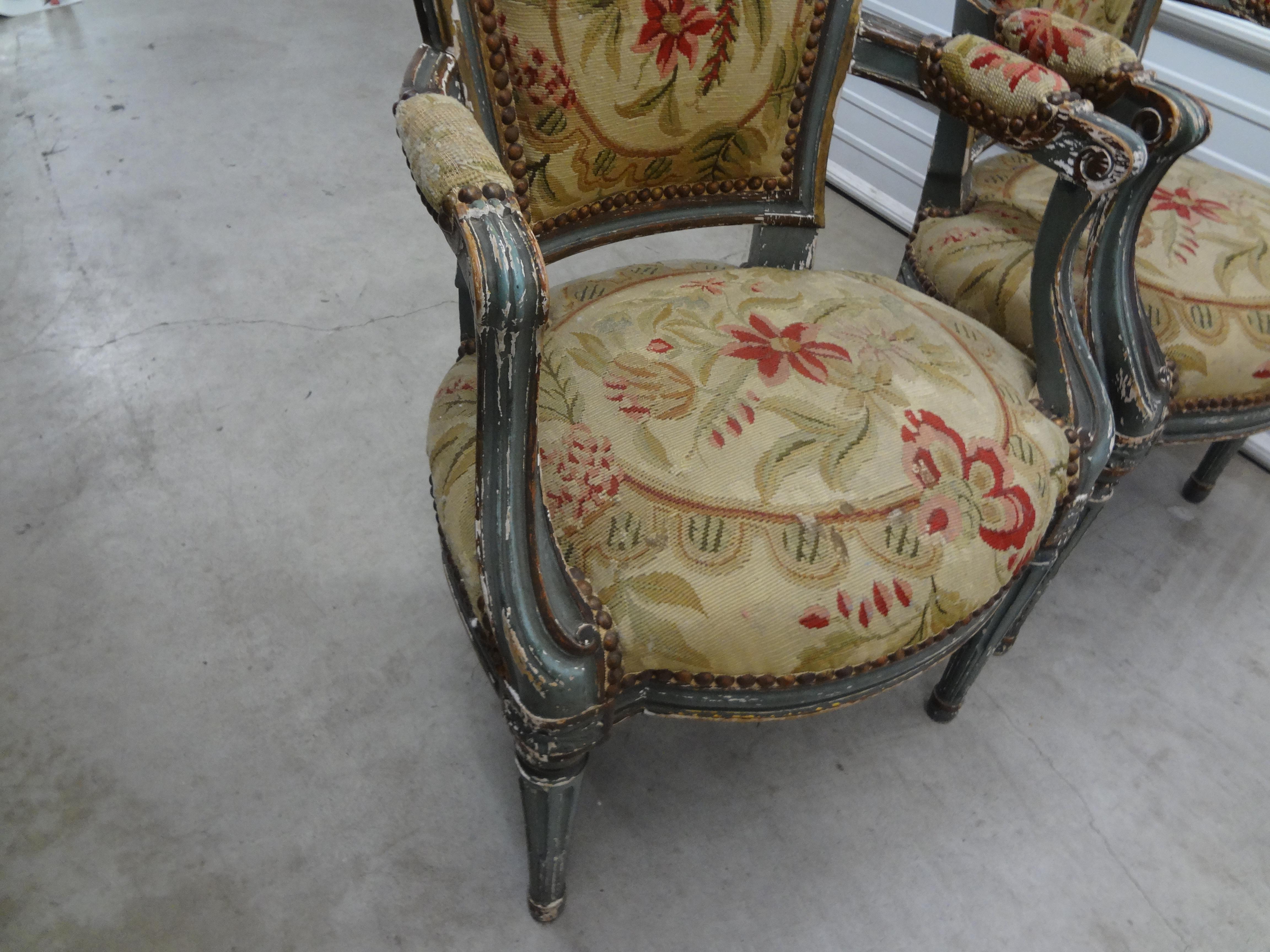 Pair of 19th Century French Régence Style Children's Chairs For Sale 9