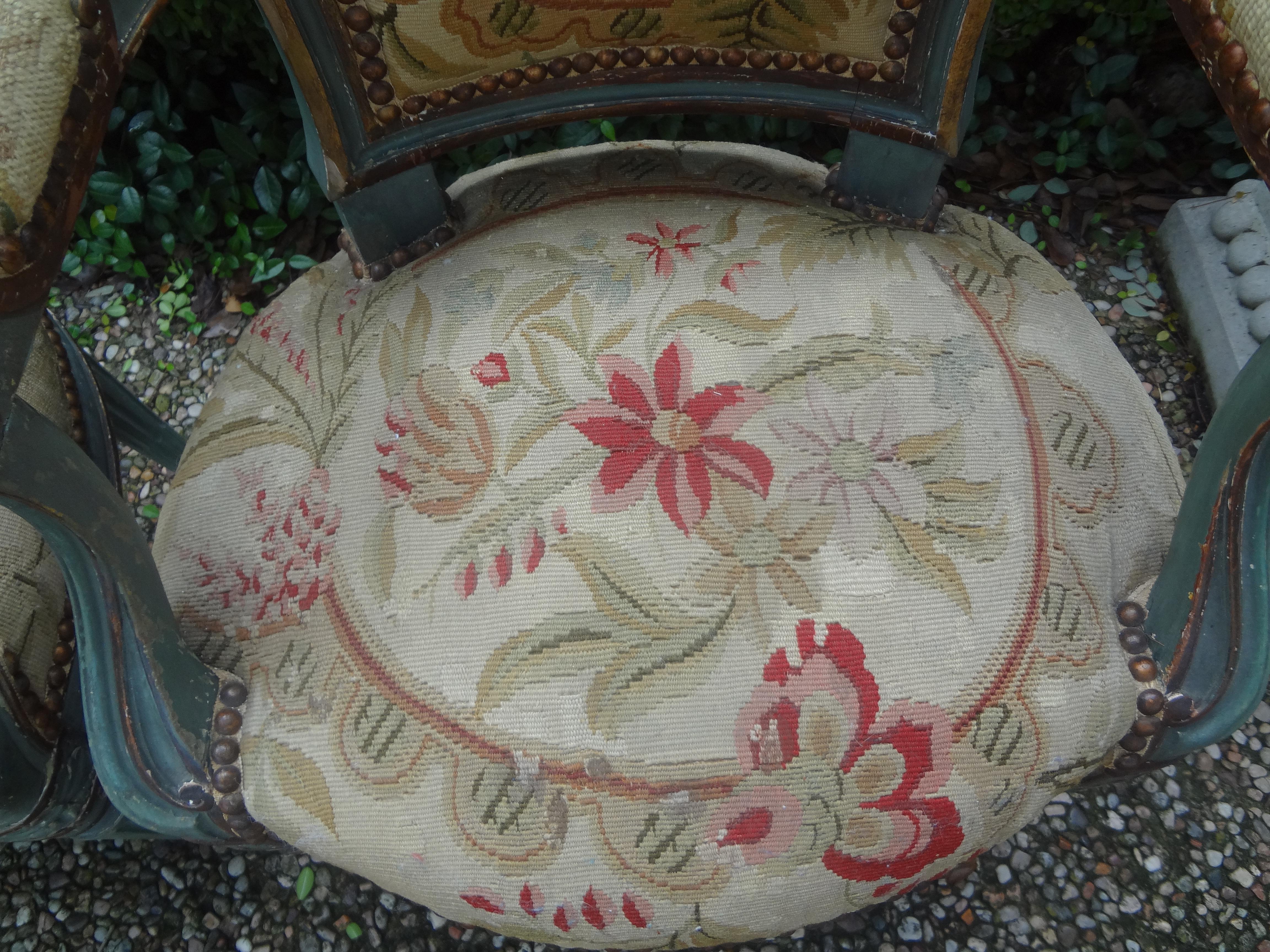 Pair of 19th Century French Régence Style Children's Chairs For Sale 11