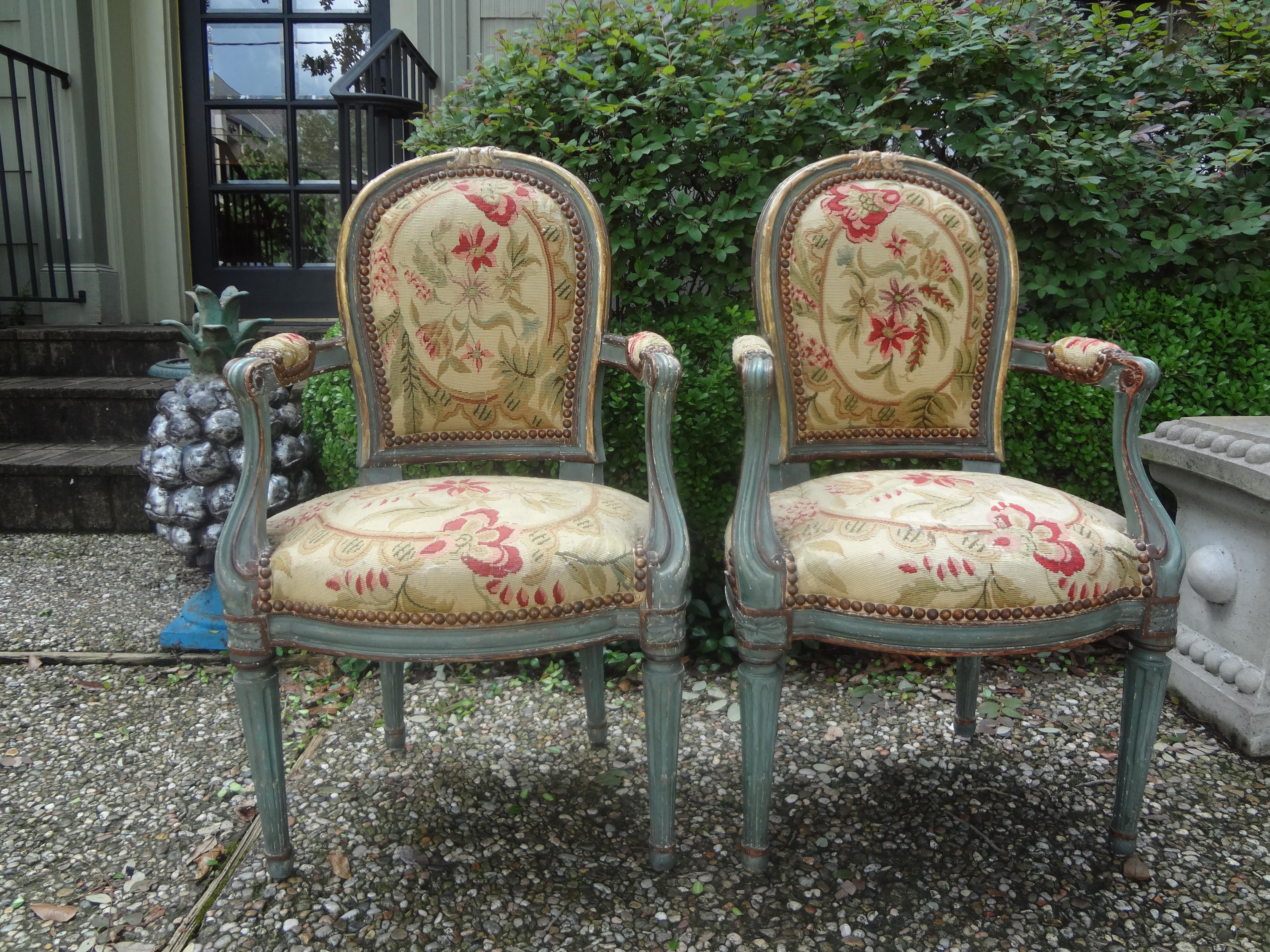 Pair of 19th Century French Régence Style Children's Chairs For Sale 12