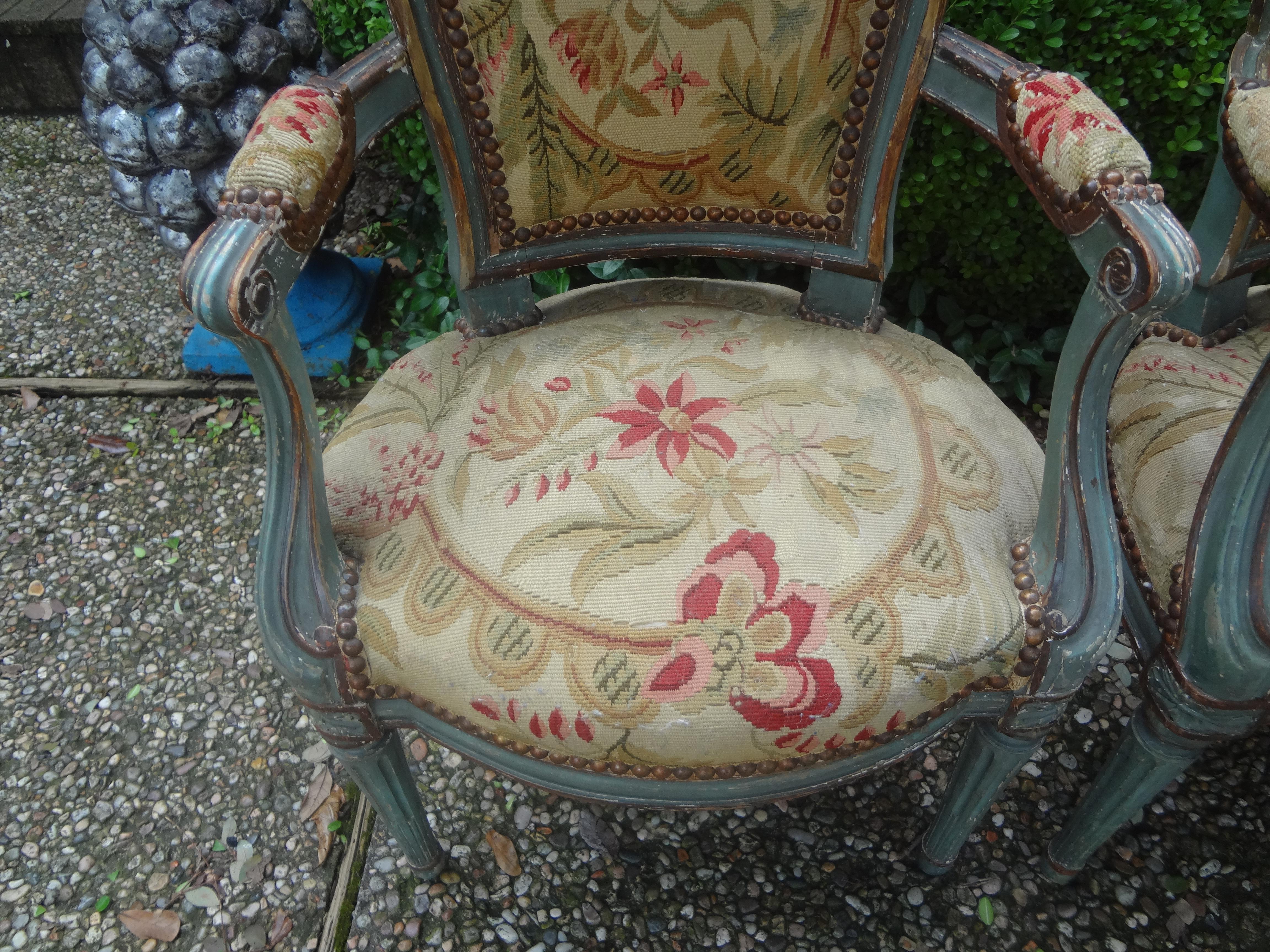 Pair of 19th Century French Régence Style Children's Chairs In Good Condition For Sale In Houston, TX