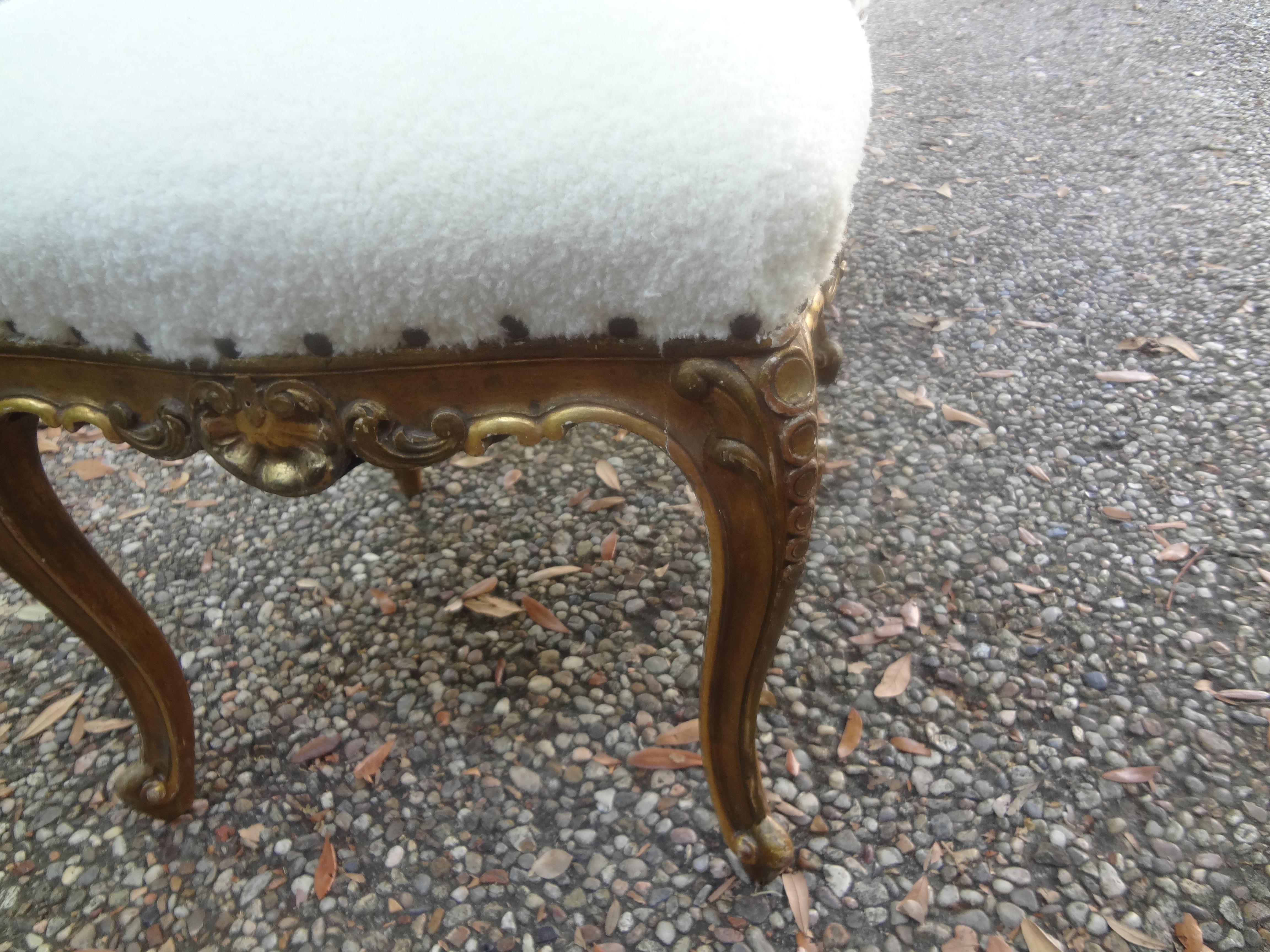 Pair Of 19th Century French Regence Style Giltwood Ottomans Or Benches For Sale 2