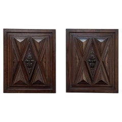 Pair of 19th Century French Renaissance Revival Walnut Panels ~ Henry II Style