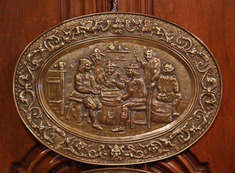 Pair of 19th Century French Repousse Copper Wall Plaques at 1stDibs french wall plaques