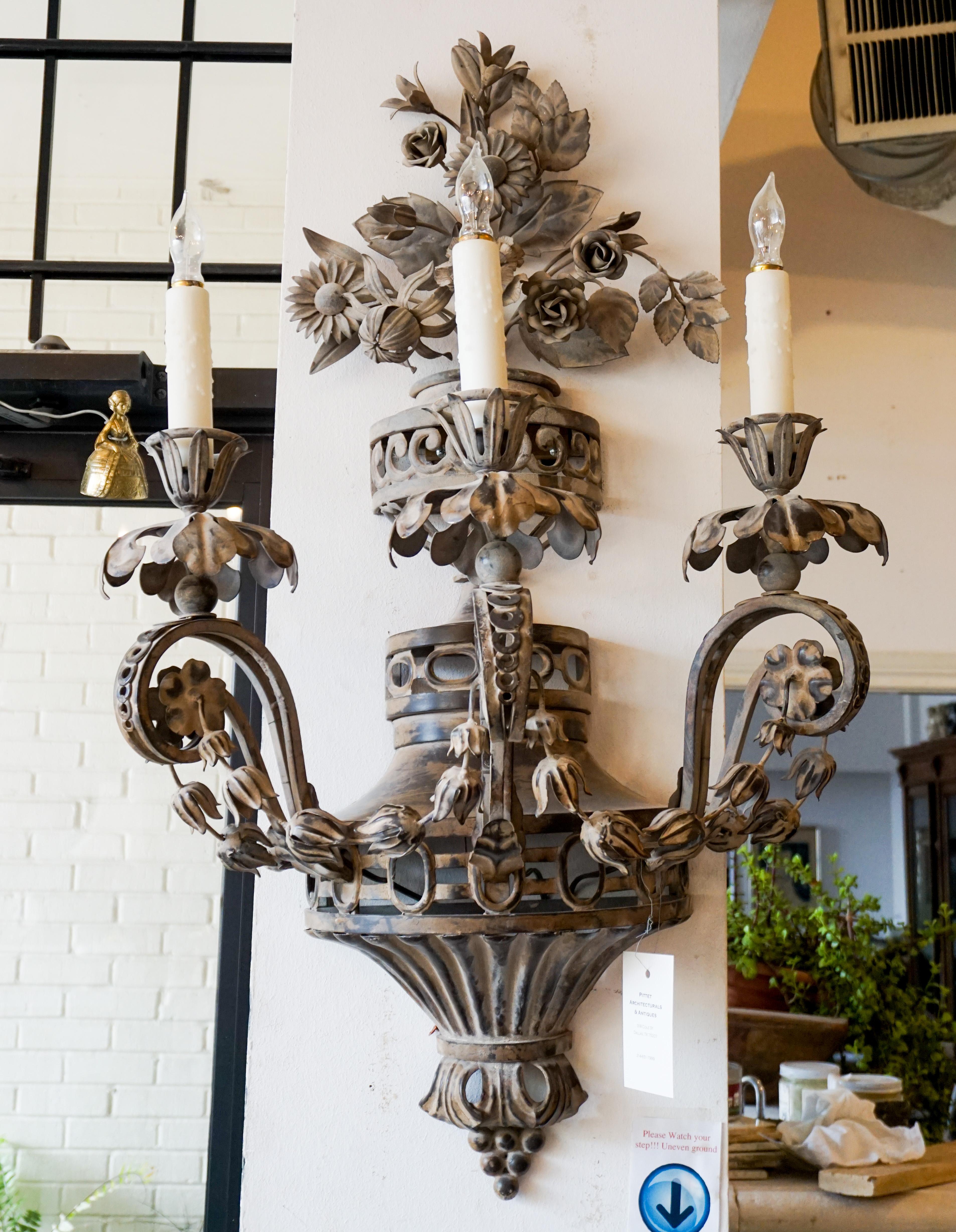 Hand-Crafted Pair of 19th Century French Sconces