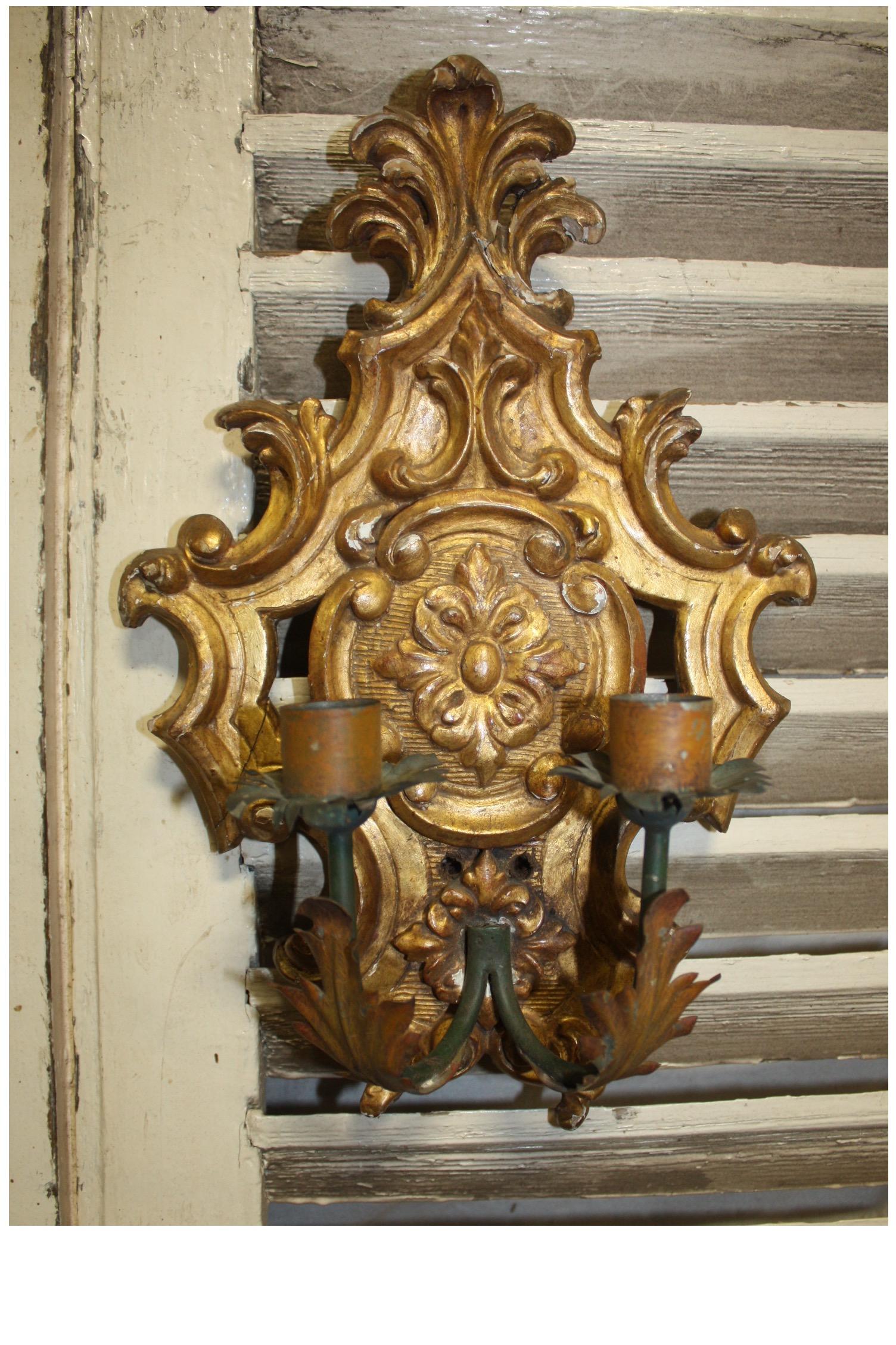 Pair of 19th Century French Sconces In Excellent Condition In Stockbridge, GA