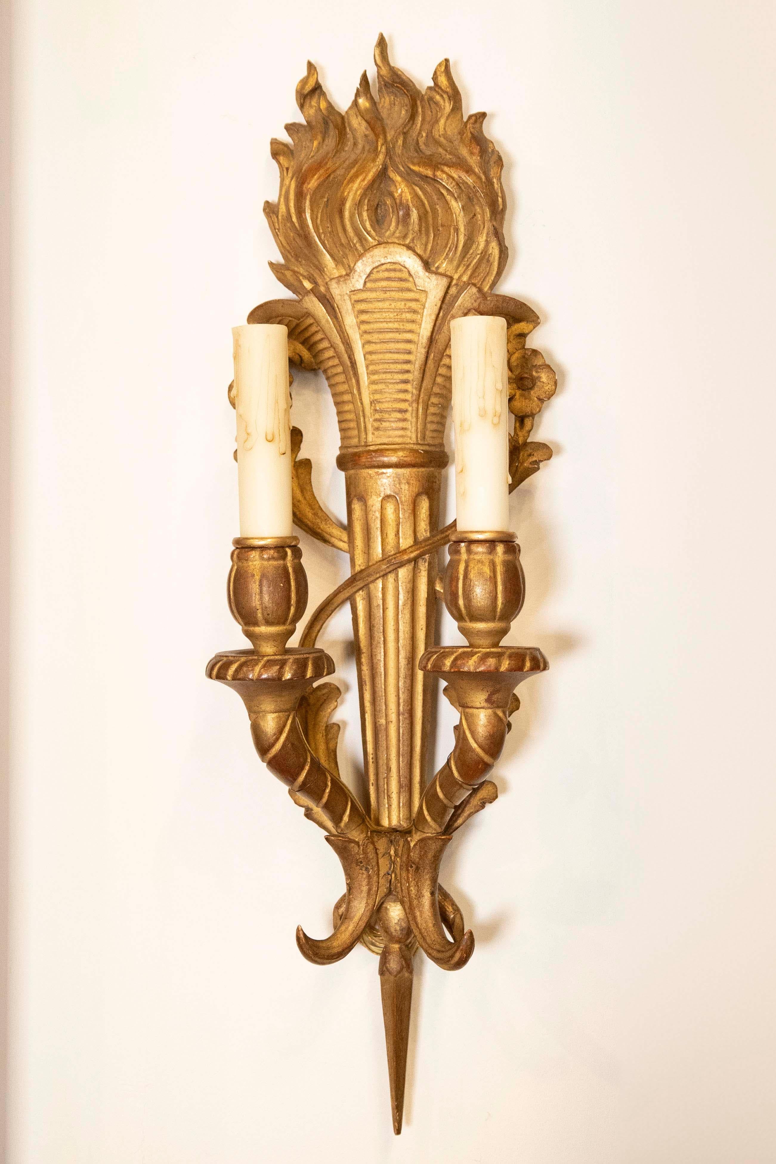 Coppia di applique francesi del XIX secolo in vendita 1