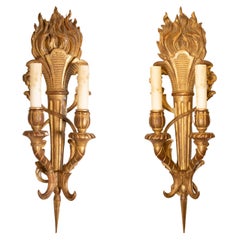 Pareja de candelabros franceses del siglo XIX