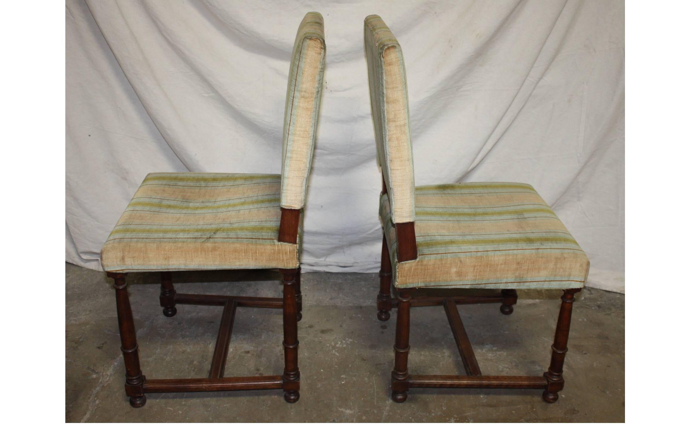 Louis XIV Pair of 19th Century French Side Chairs