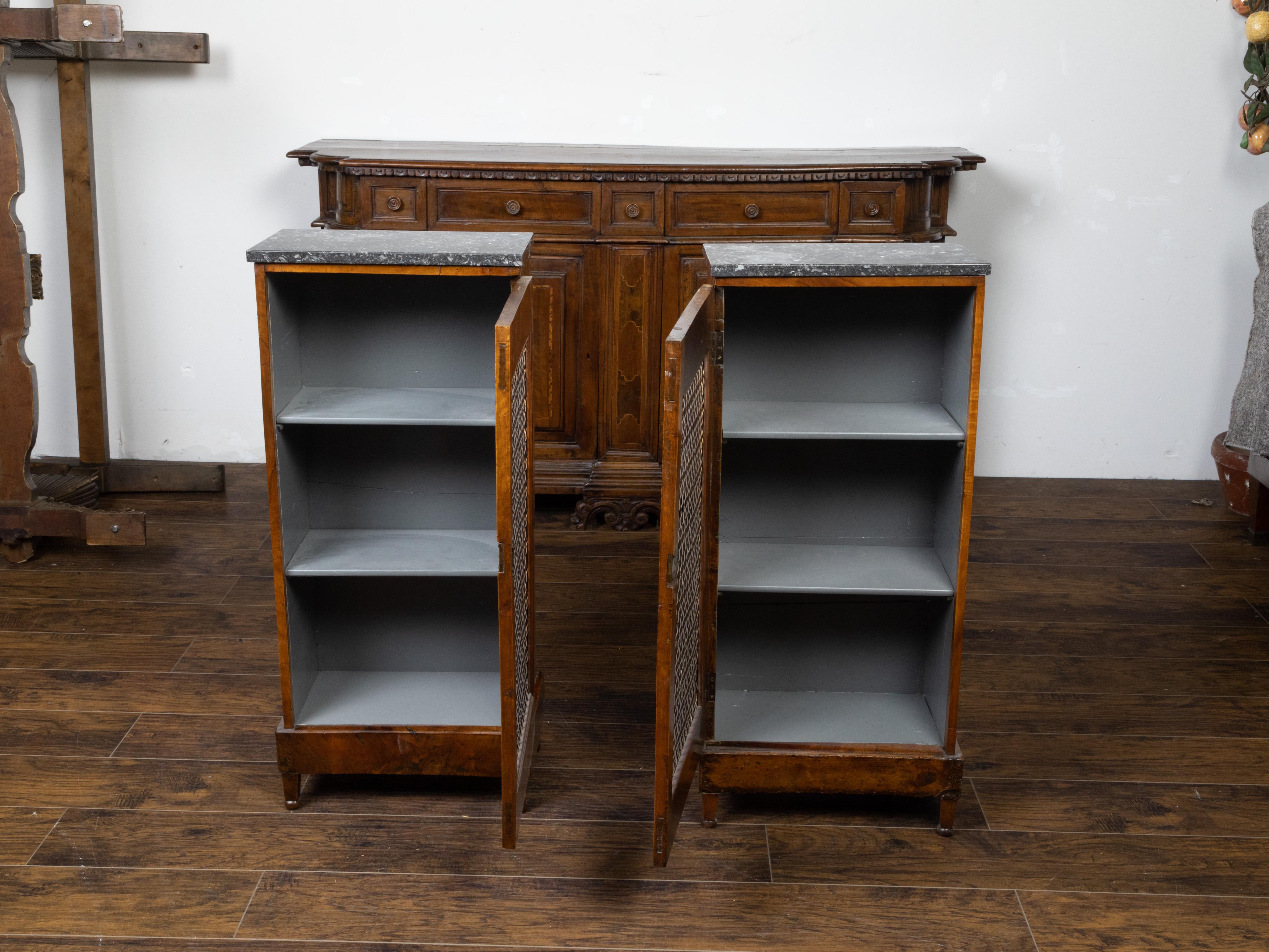 small cabinet with marble top