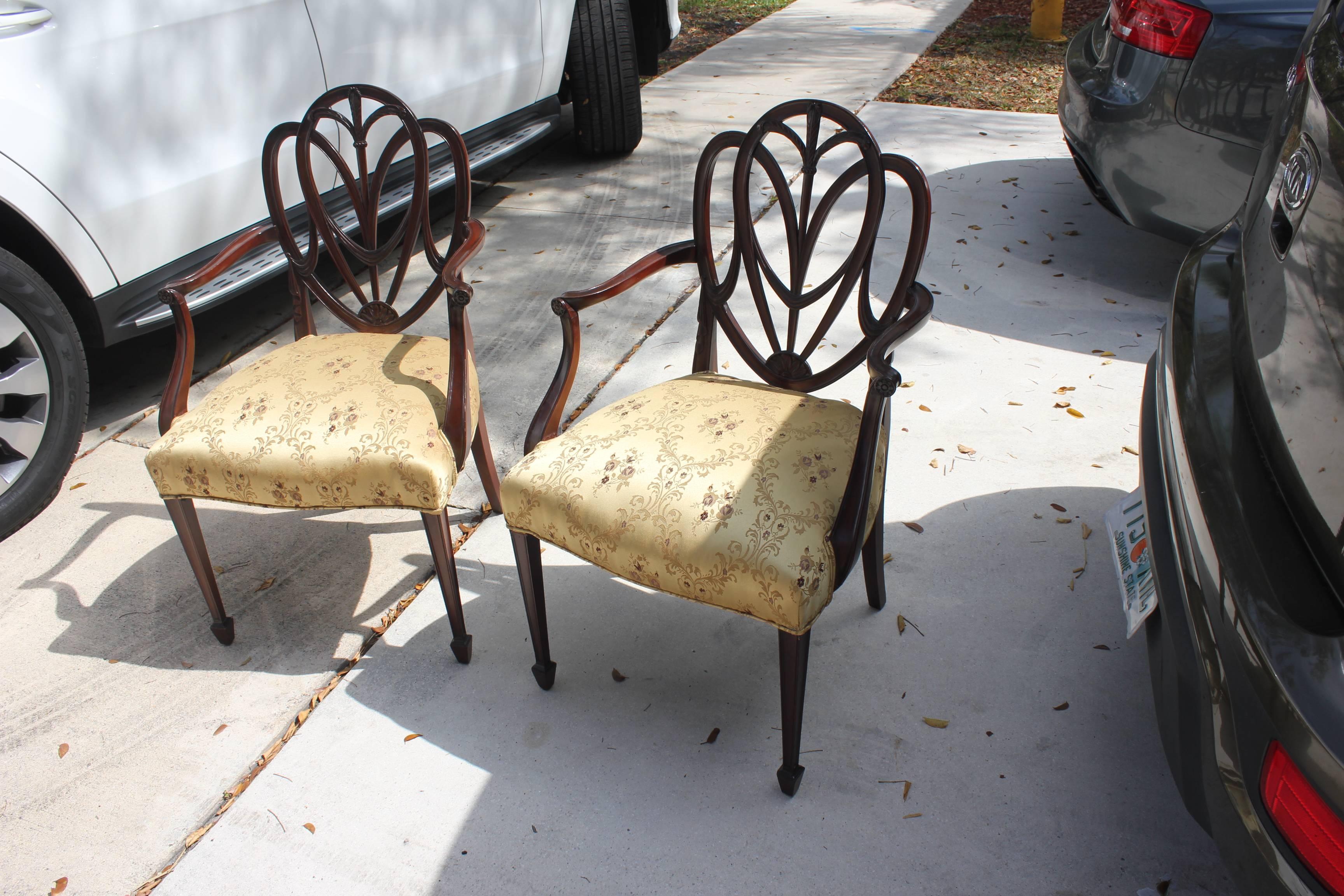 Pair of 19th Century French Solid Mahogany Armchairs  13