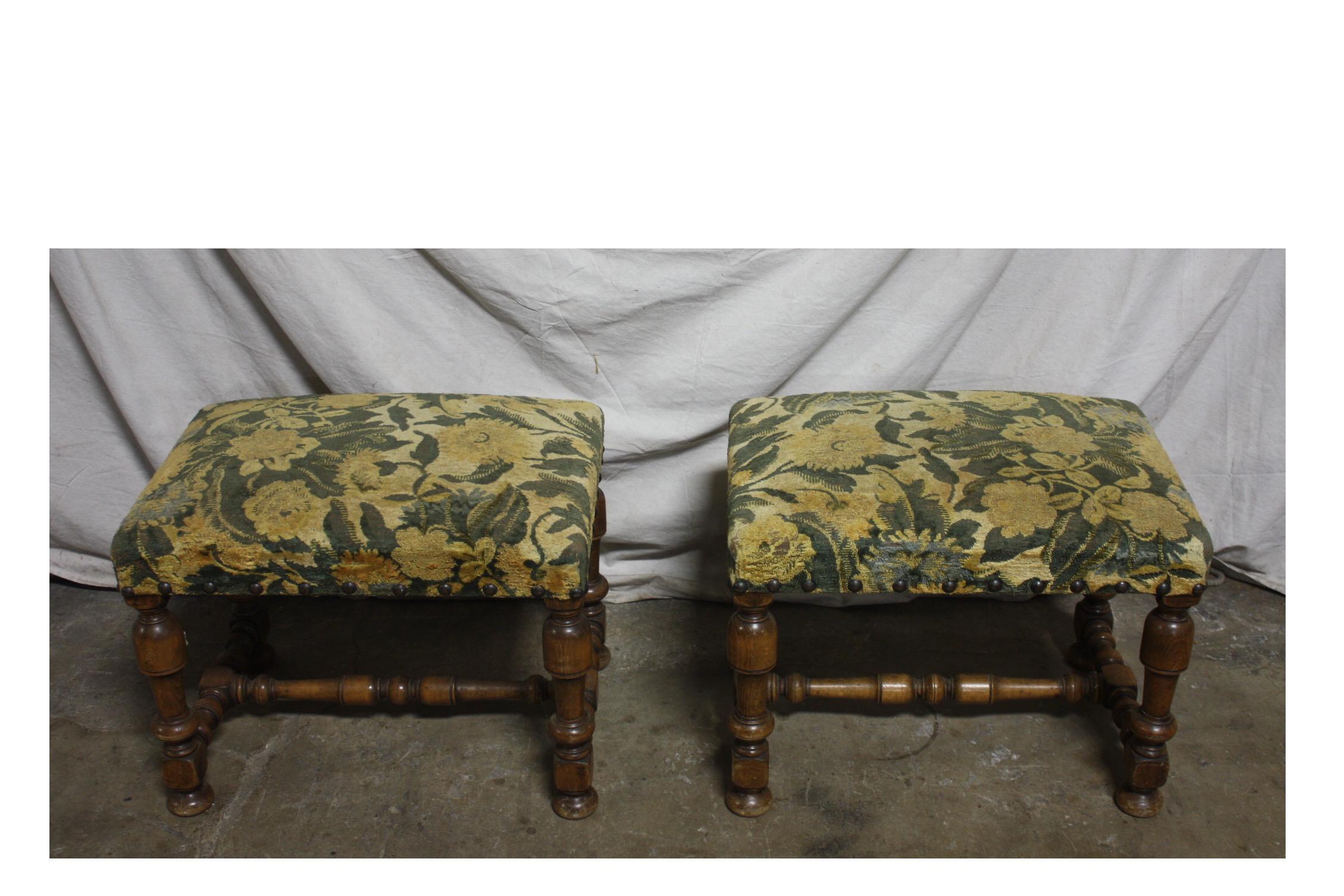 Pair of 19th century French stools.