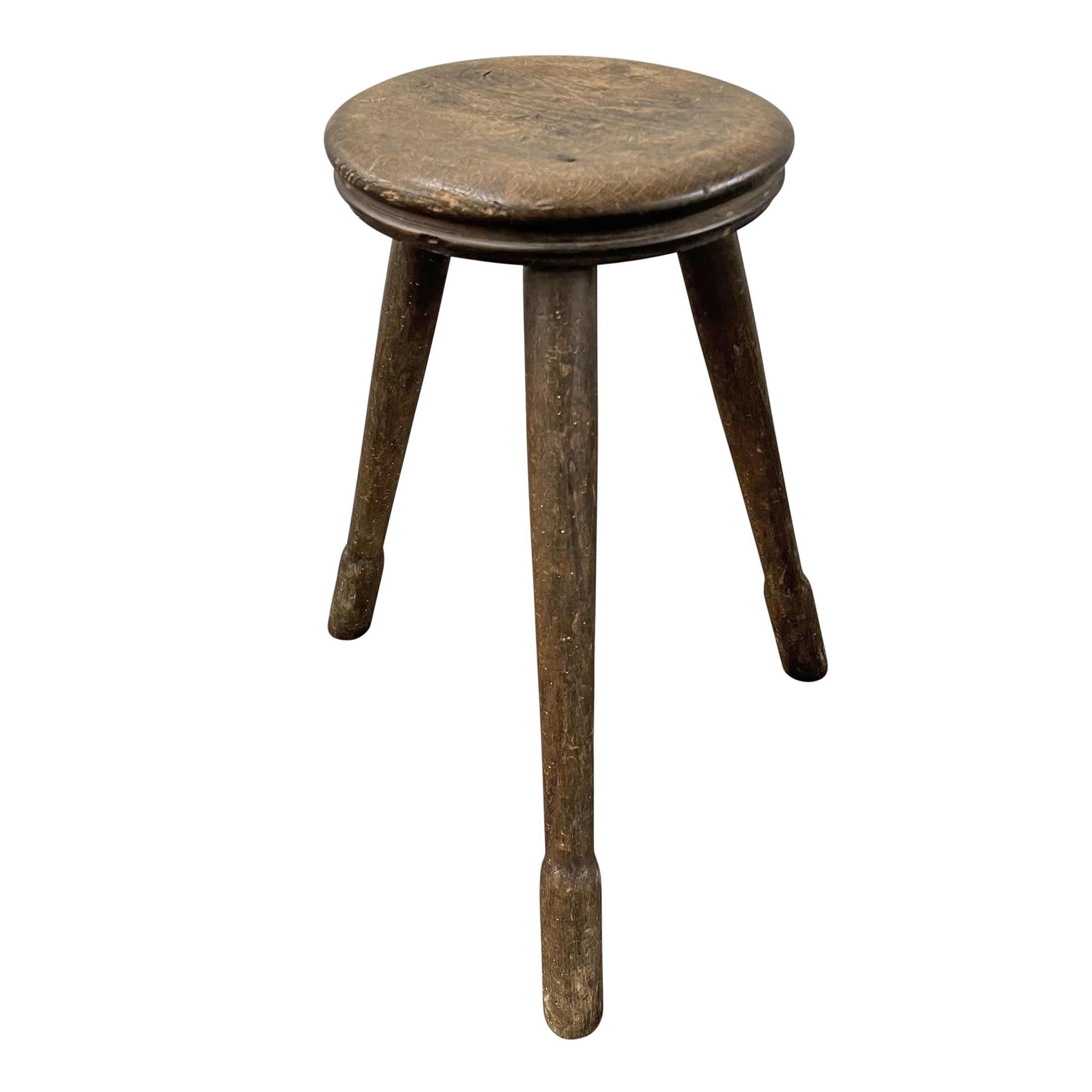 Primitive Pair of 19th Century French Stools For Sale