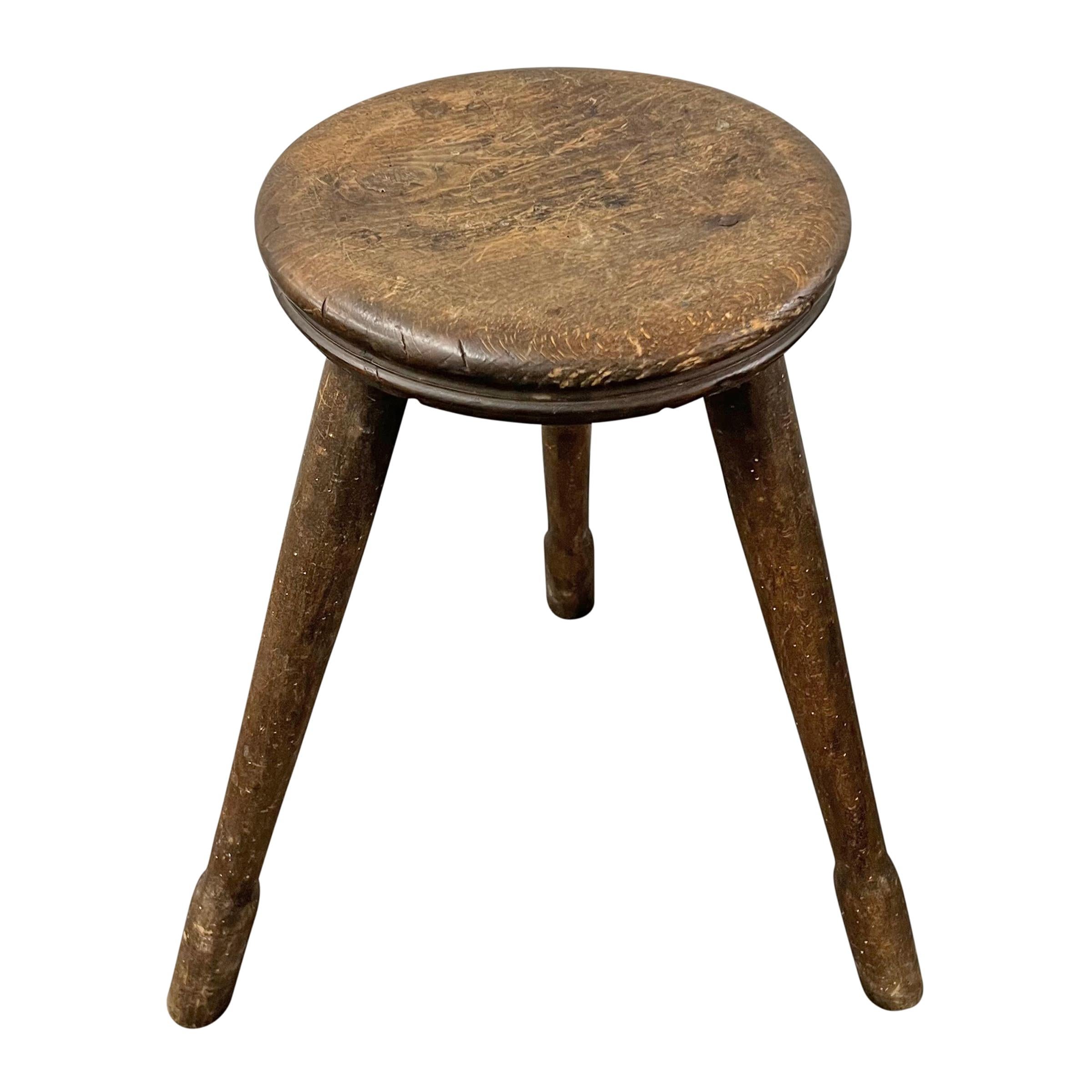Wood Pair of 19th Century French Stools