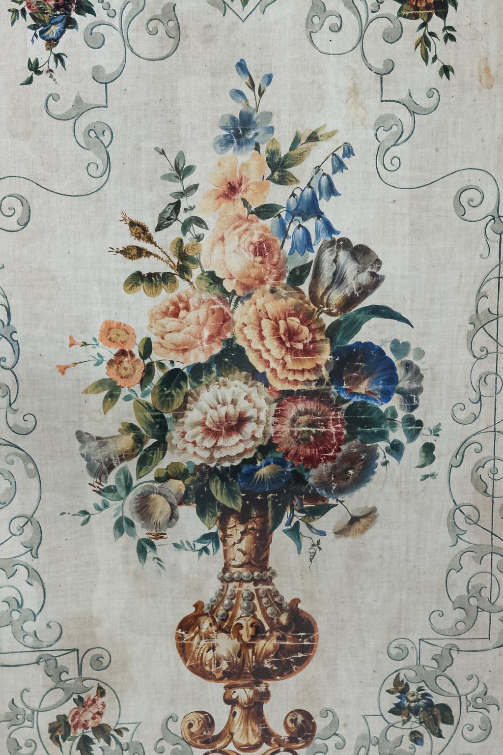 Pair of 19th Century French Tapestry Panels on Linen In Good Condition In Stamford, CT