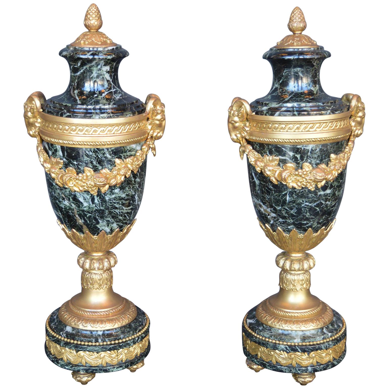 Pair of 19th Century French Urns For Sale