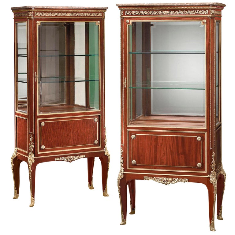 Pair of 19th Century French Vitrines For Sale at 1stDibs