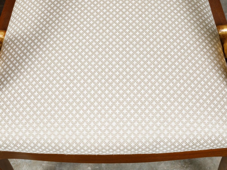 Pair of 19th Century French Walnut Armchairs with Carved Gilt Mythical ...