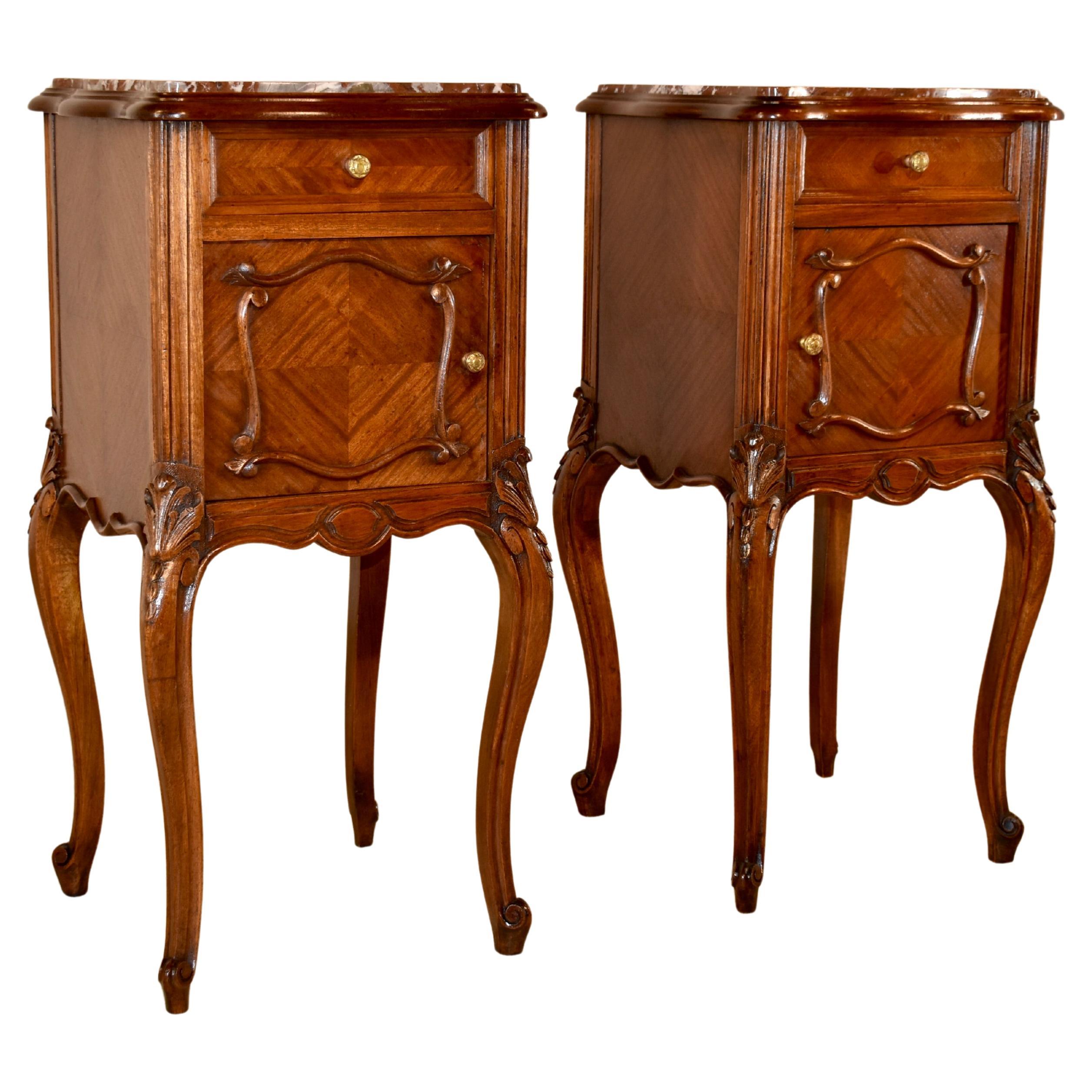 Pair of 19th Century French Walnut Bedsides