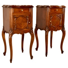 Pair of 19th Century French Walnut Bedsides