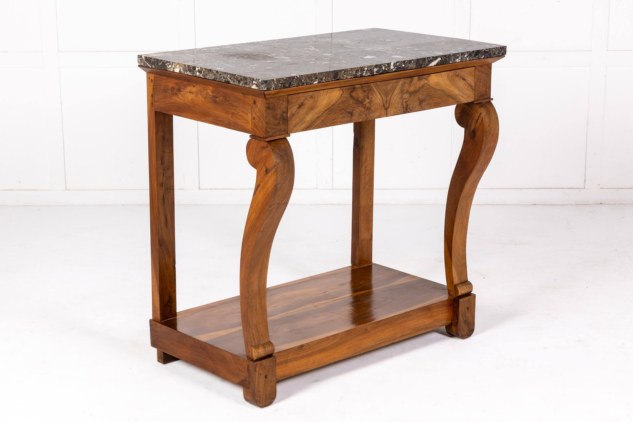 Pair of 19th Century French Walnut Console Tables For Sale 2