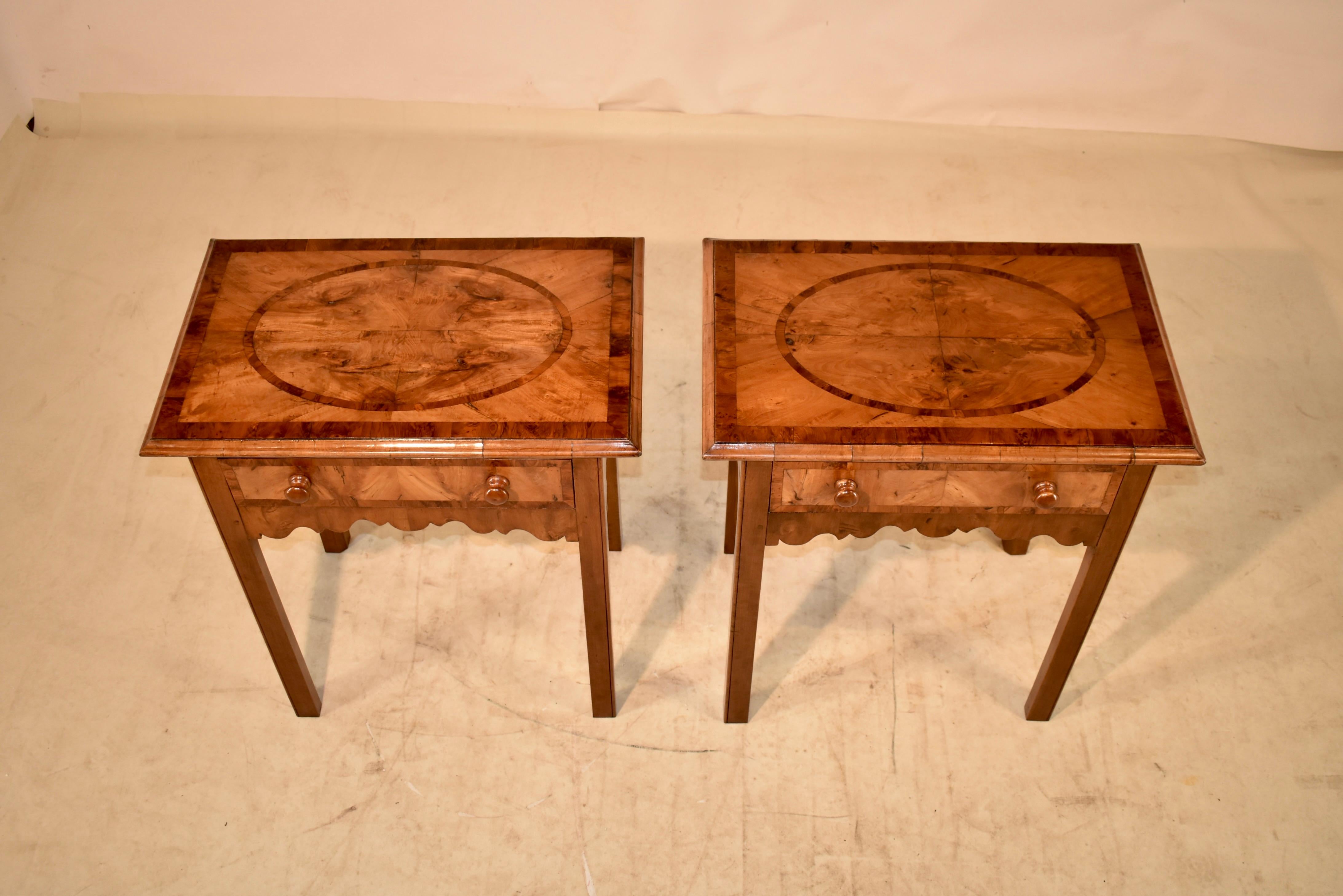Pair of 19th Century French Walnut Side Tables For Sale 6