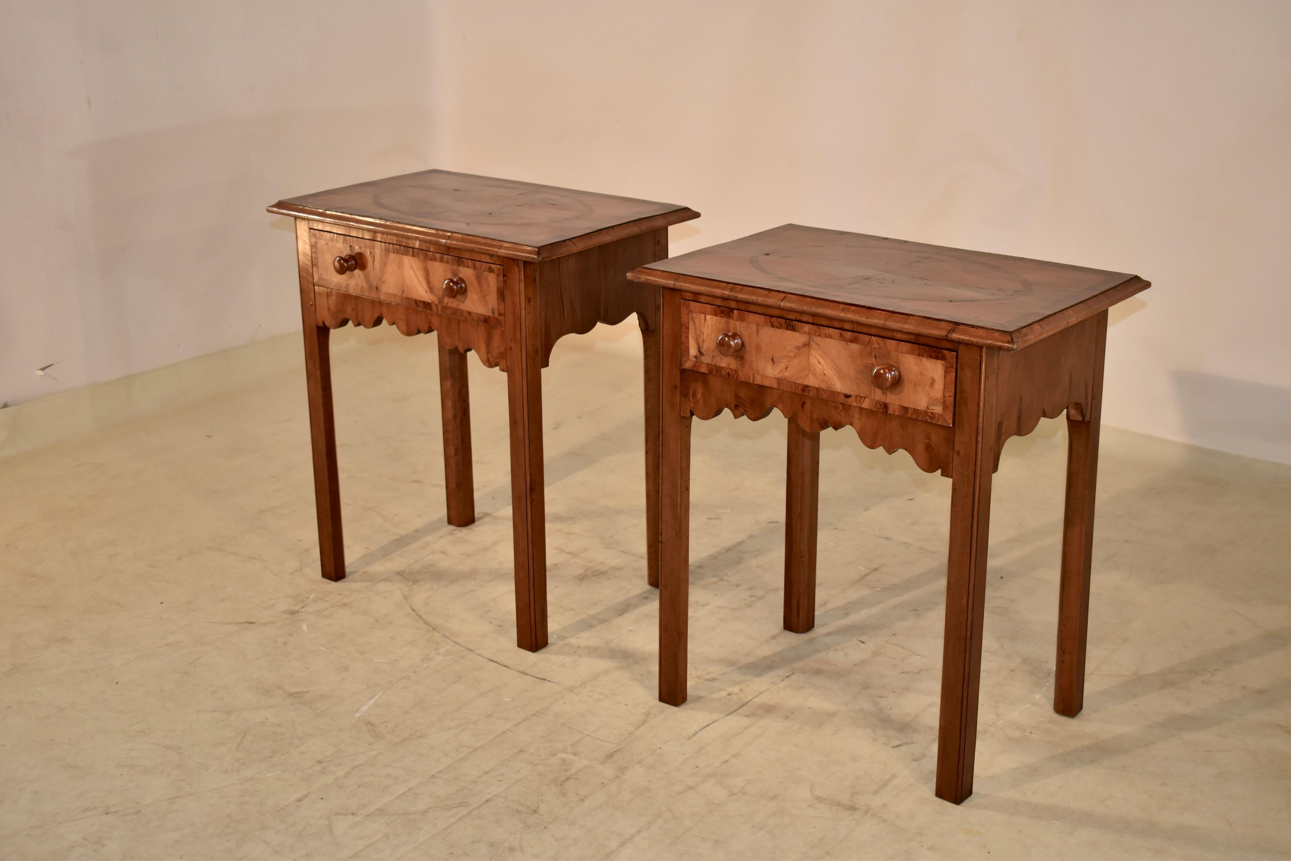 Pair of 19th Century French Walnut Side Tables In Good Condition For Sale In High Point, NC