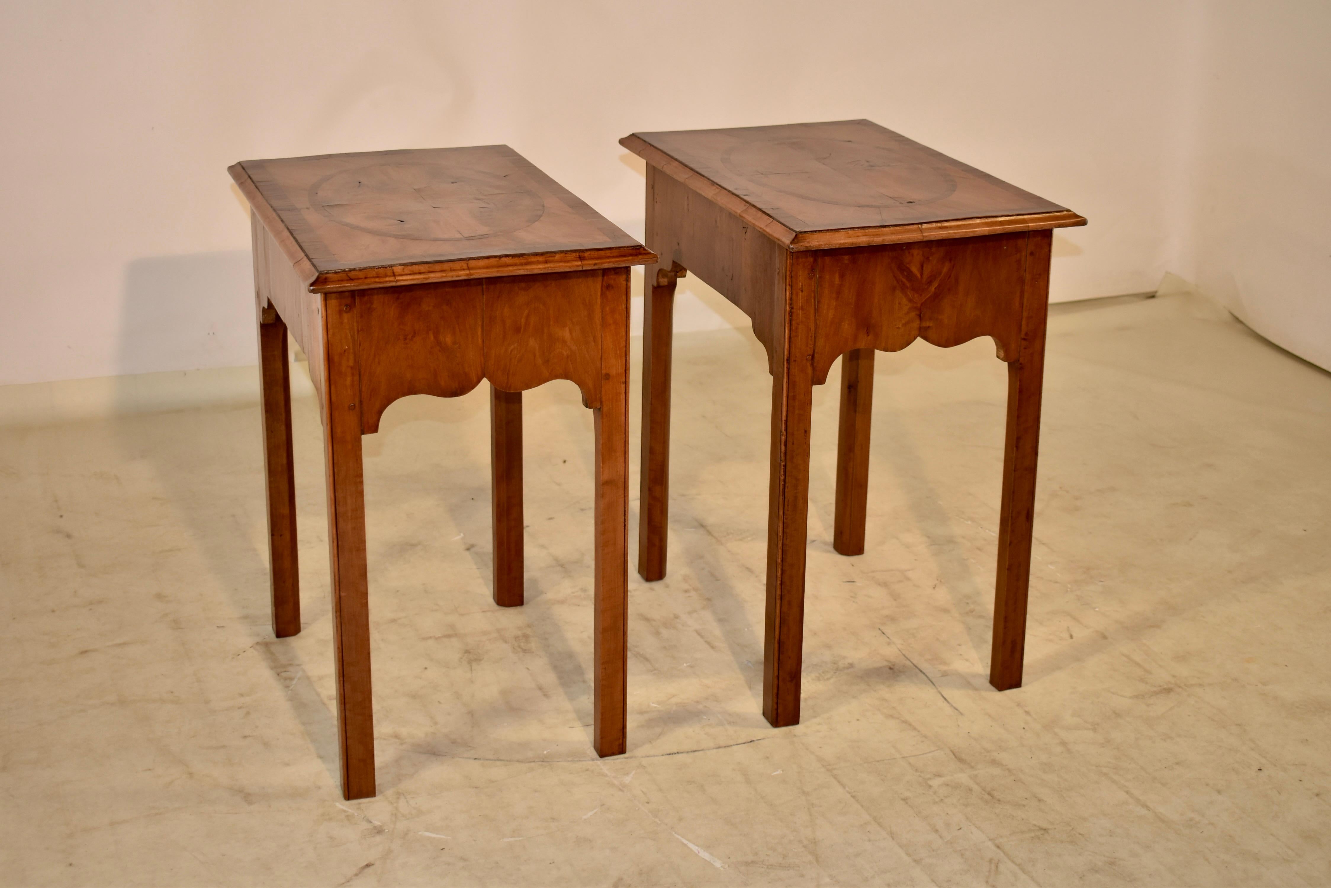 Pair of 19th Century French Walnut Side Tables For Sale 2