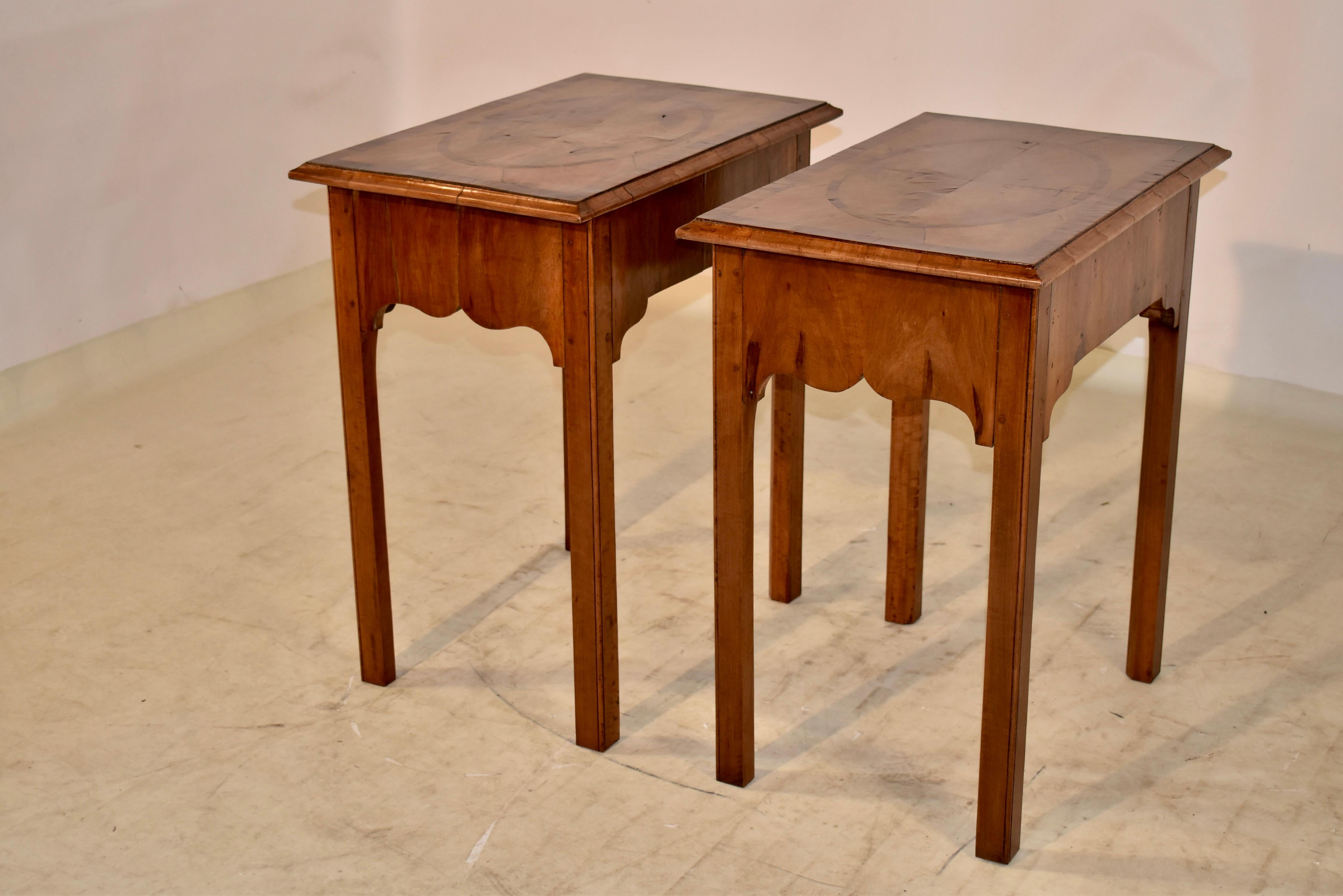Pair of 19th Century French Walnut Side Tables For Sale 3
