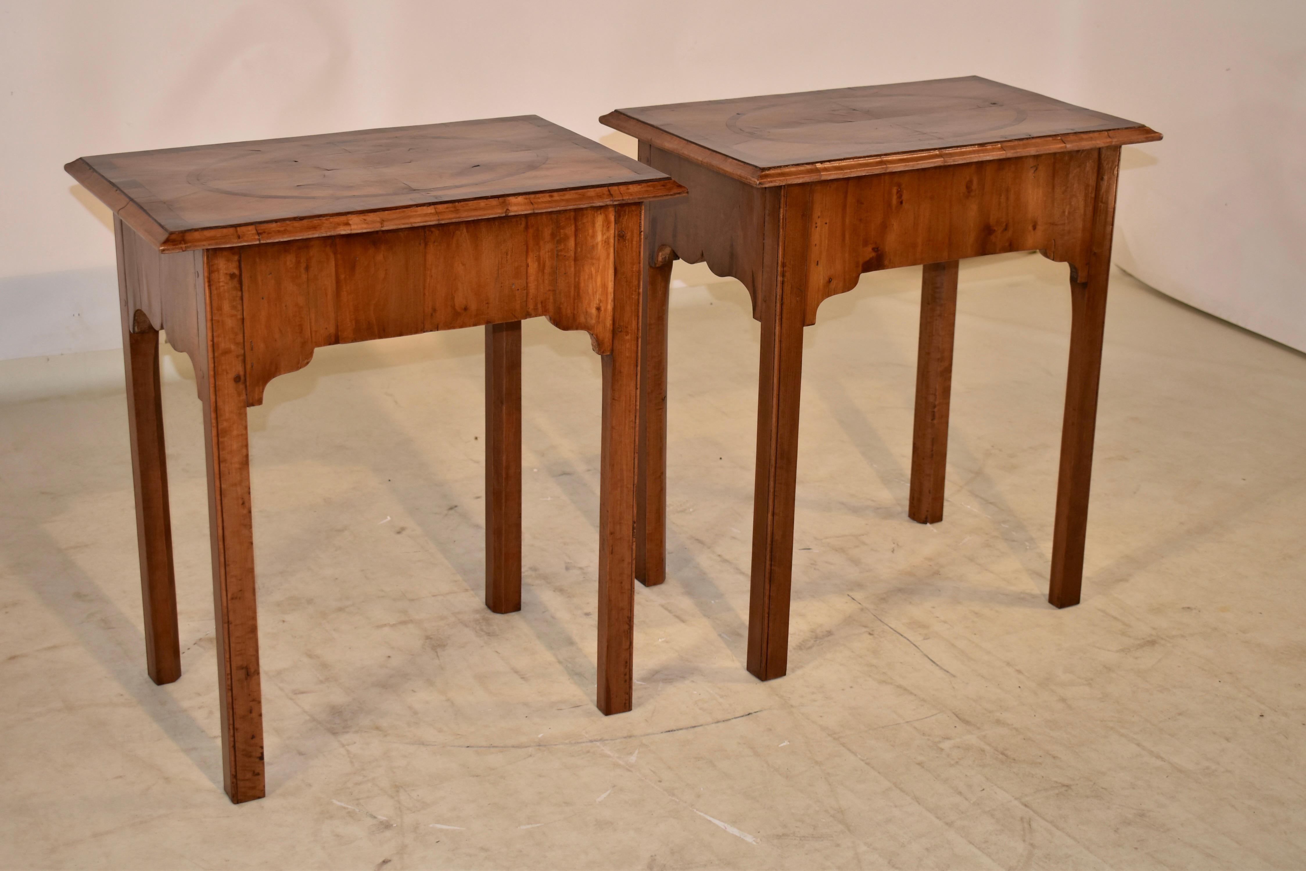 Pair of 19th Century French Walnut Side Tables For Sale 4
