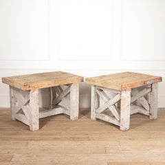 Pair of 19th Century French White Painted Tables