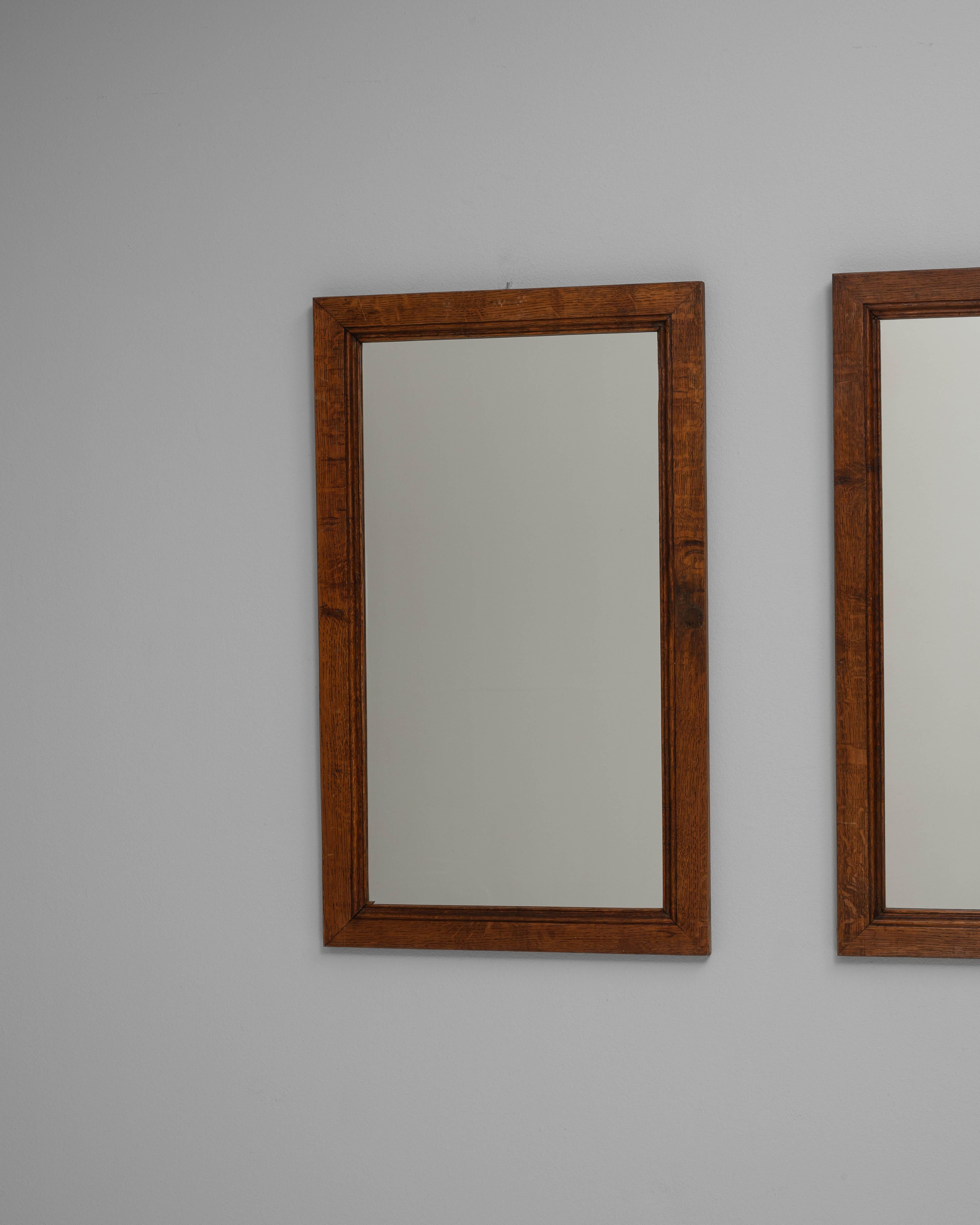 Coppia di specchi in legno francesi del XIX secolo in vendita 1