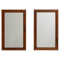 Coppia di specchi in legno francesi del XIX secolo