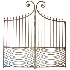 19th Century French Wrought Iron Entrance Gates