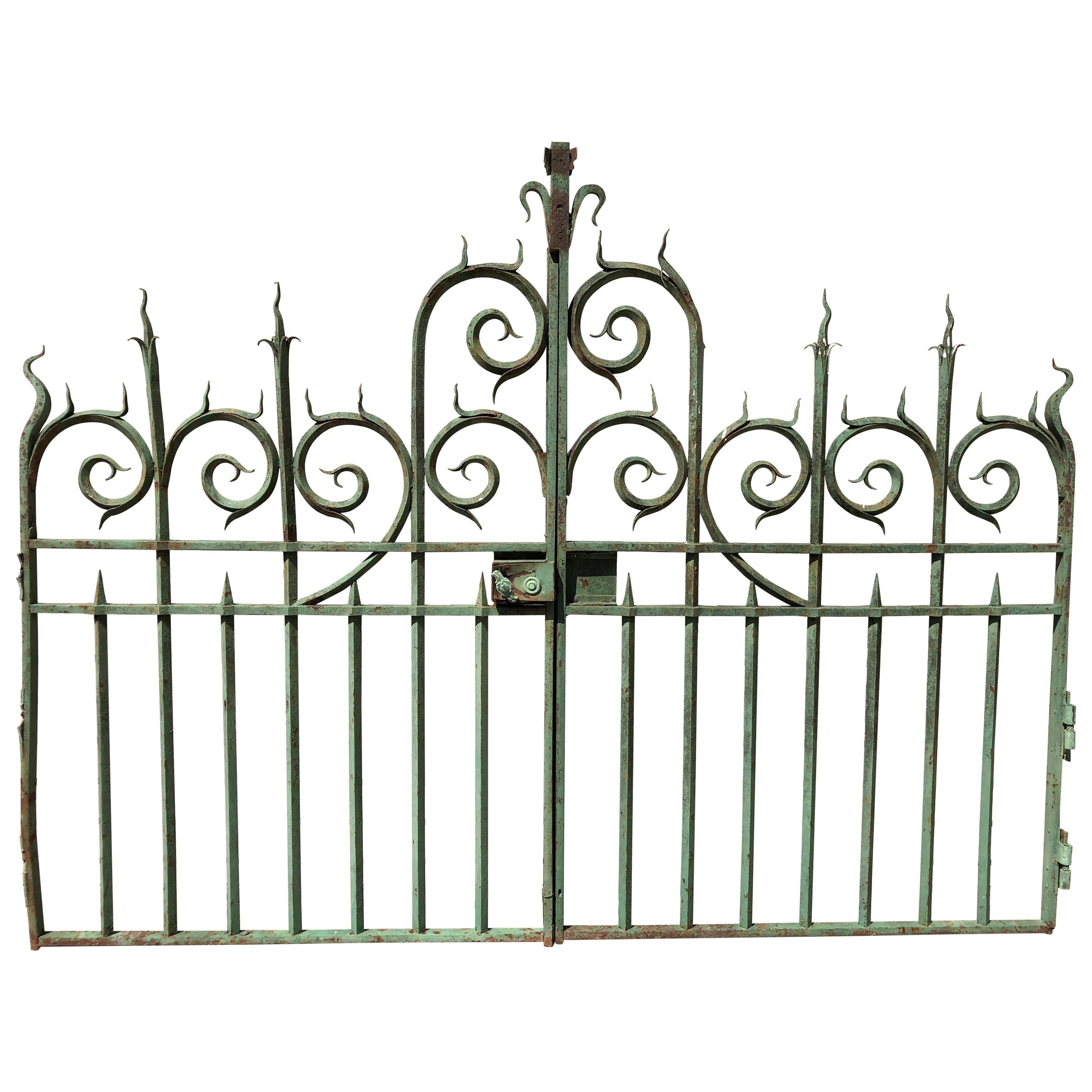 Pair of 19th Century French Wrought Iron Vineyard Entrance Gates from Bordeaux