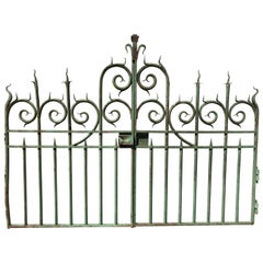 Pair of 19th Century French Wrought Iron Vineyard Entrance Gates from Bordeaux