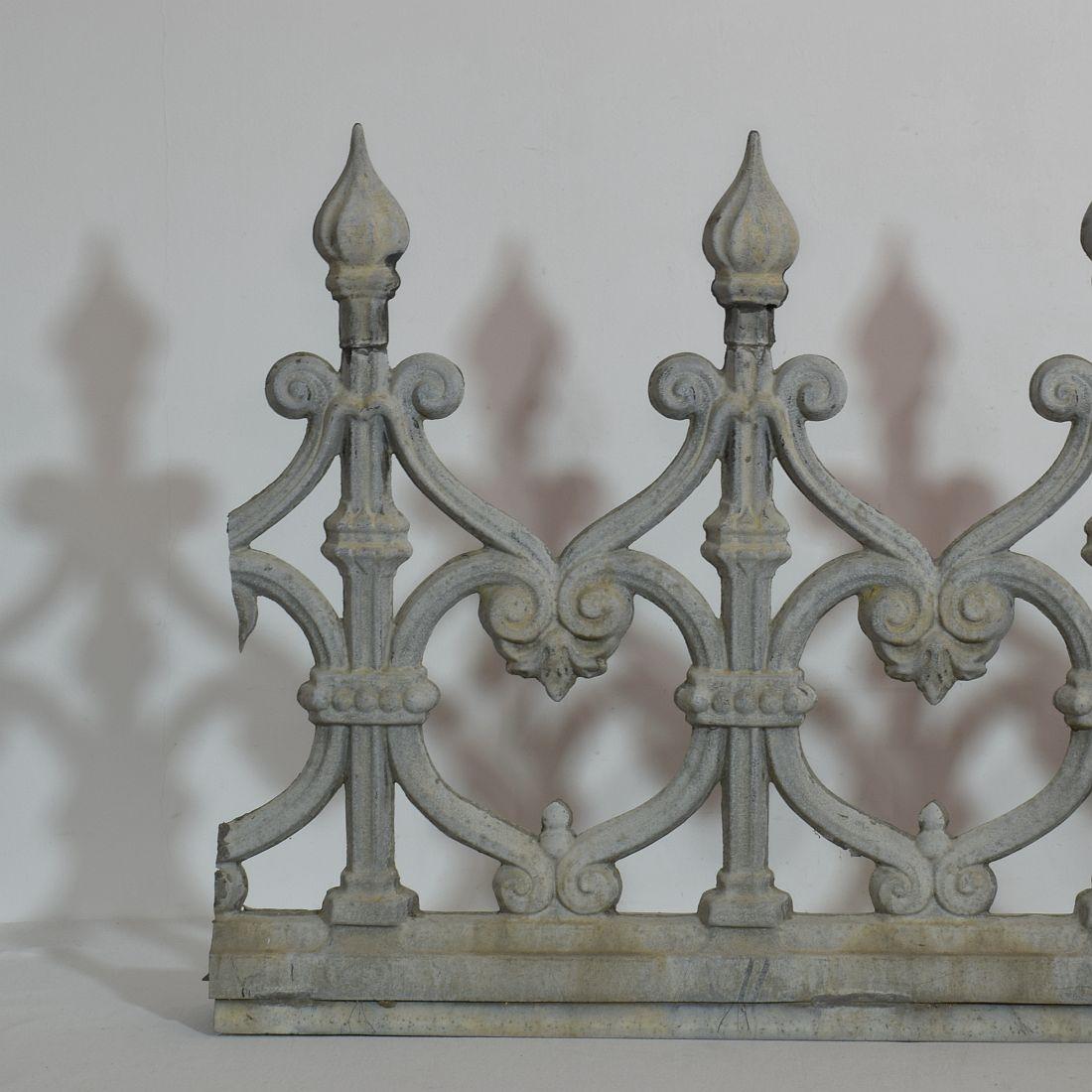 Pair of 19th Century French Zinc Architectural Roof Ornaments or Finials 12