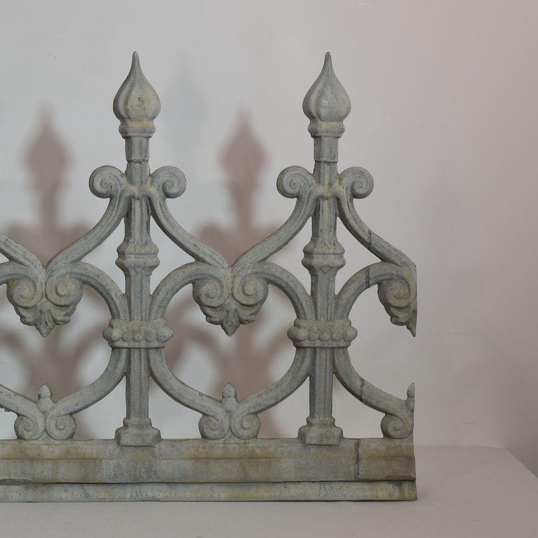 Pair of 19th Century French Zinc Architectural Roof Ornaments or Finials 13