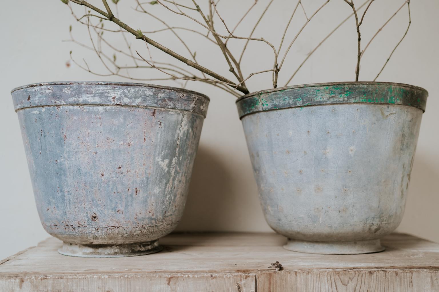 Pair of 19th Century French Zinc/Metal Jardinières or Planters 6
