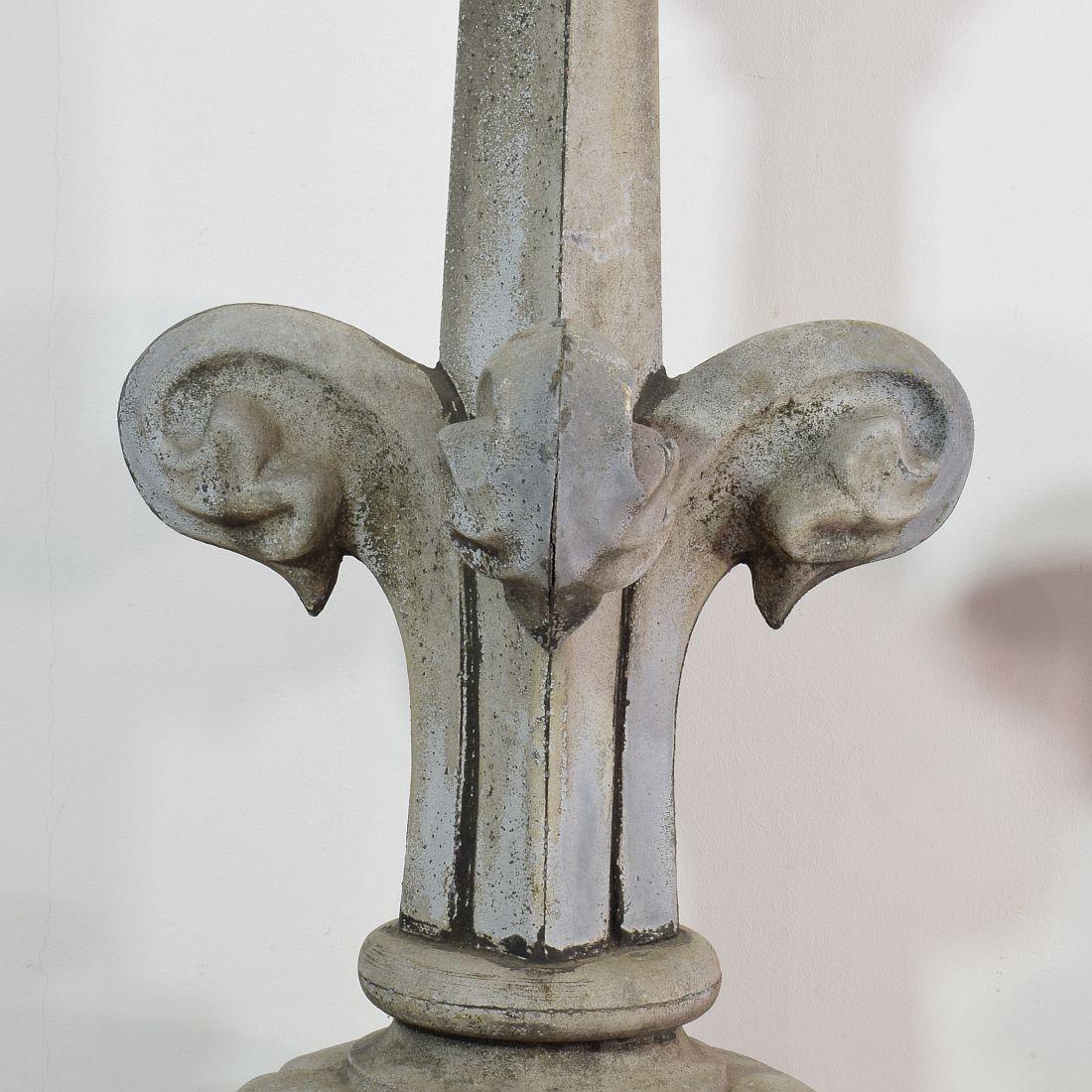 Pair of 19th Century French Zinc Roof Finials 1