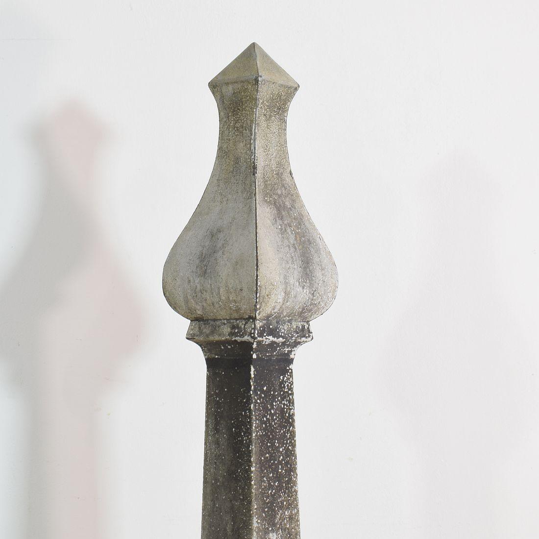 Pair of 19th Century French Zinc Roof Finials 3