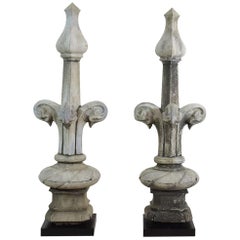Pair of 19th Century French Zinc Roof Finials