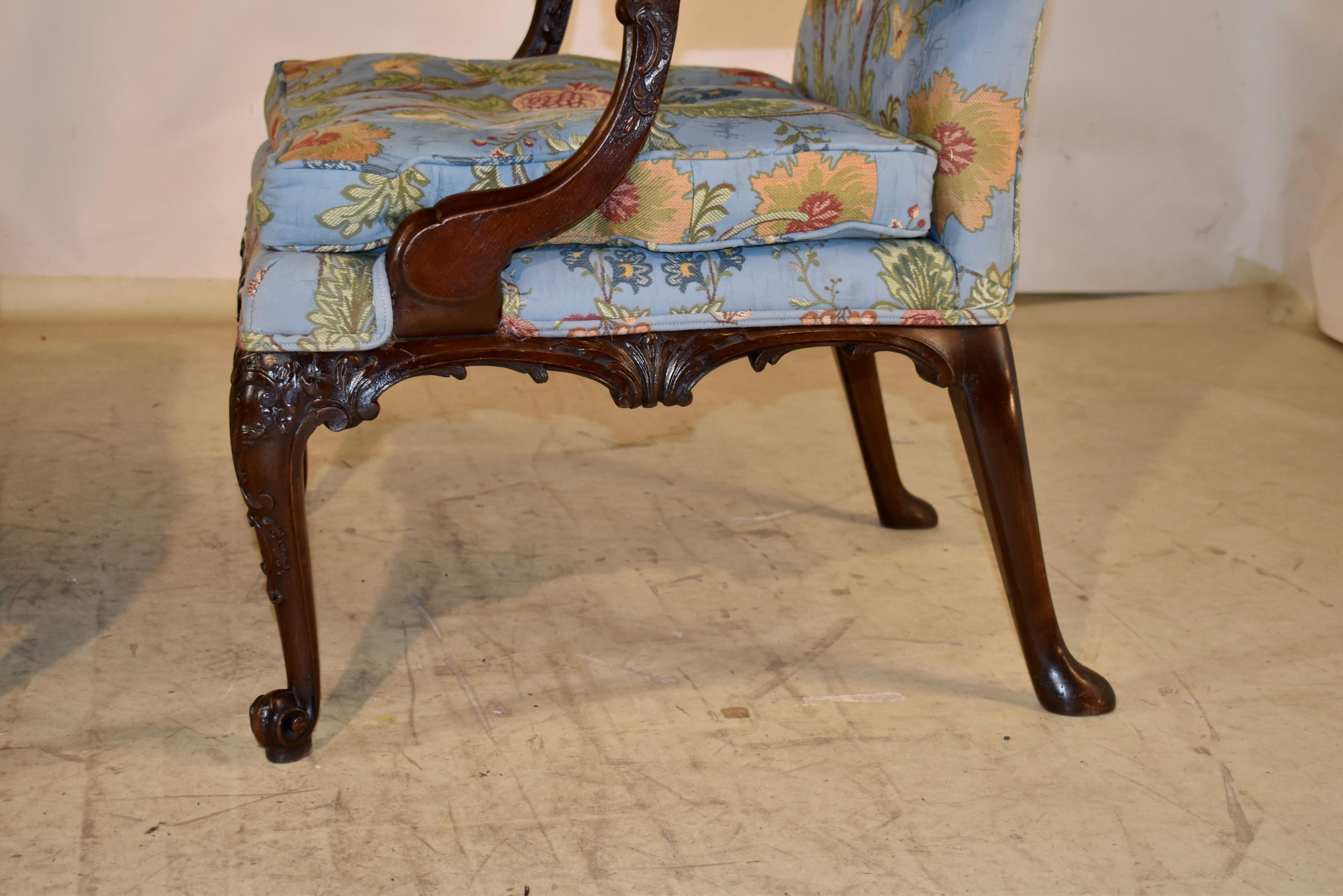 Pareja de sillas Gainsborough del siglo XIX en venta 7