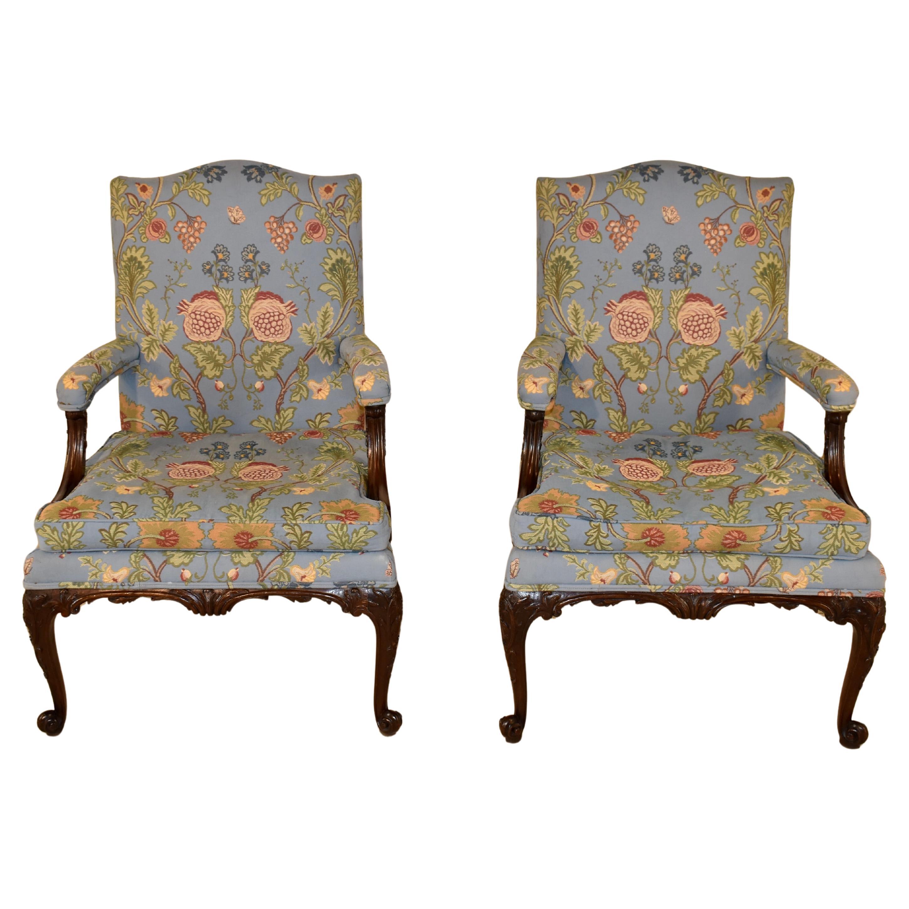 Pair of 19th Century Gainsborough Chairs